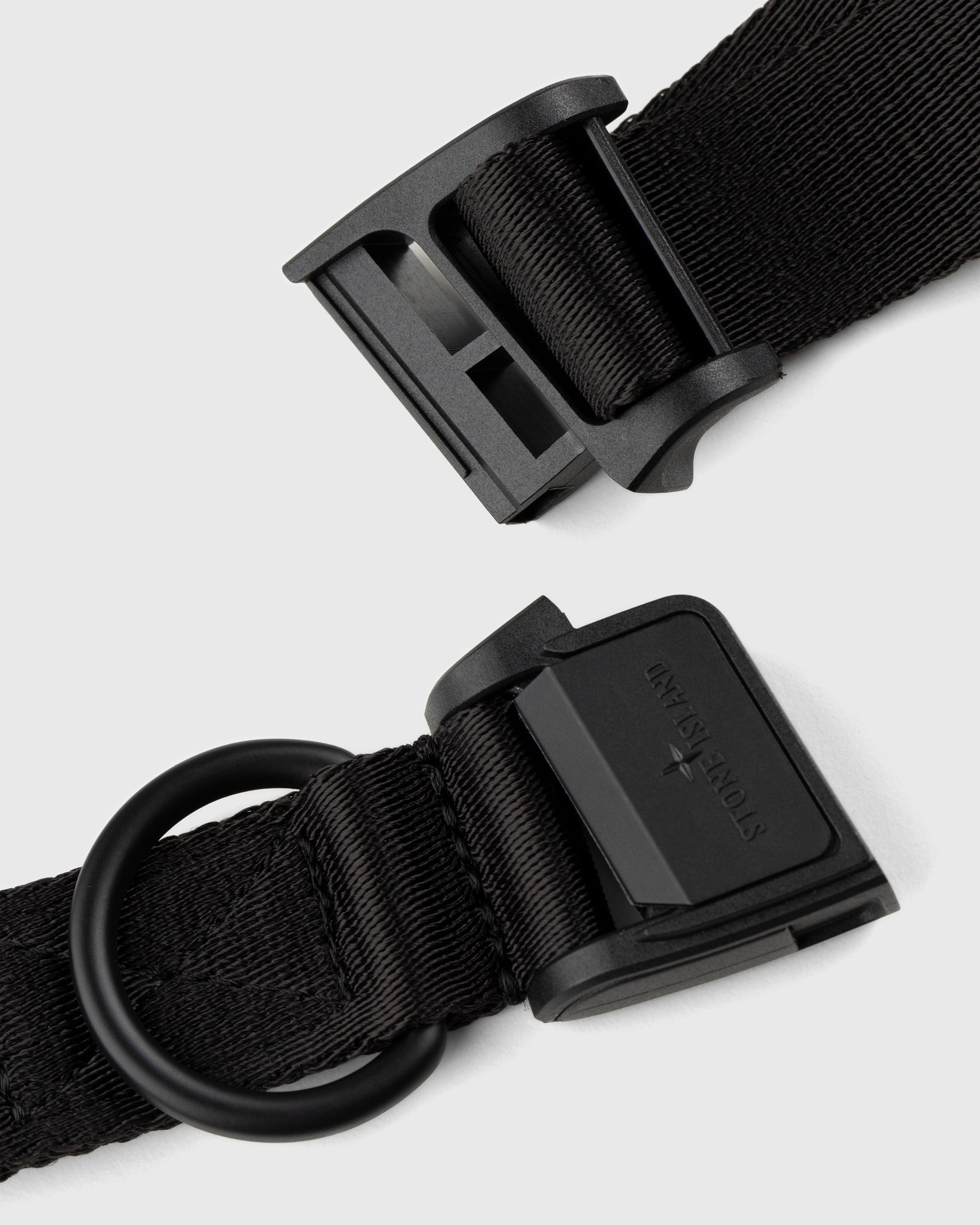 Stone Island – 94464 Nylon Logo Belt Black - Belts - Black - Image 3