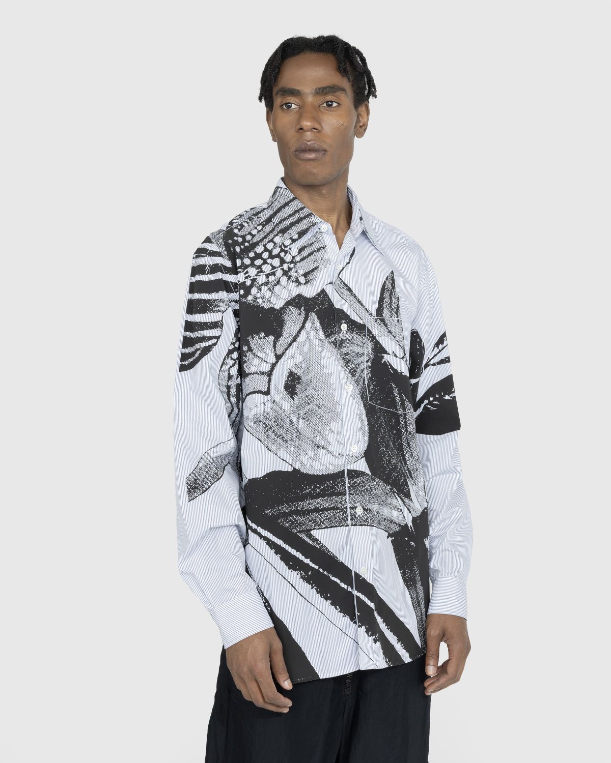 Dries van Noten – Cannon CS Shirt White - Shirts - Blue - Image 2