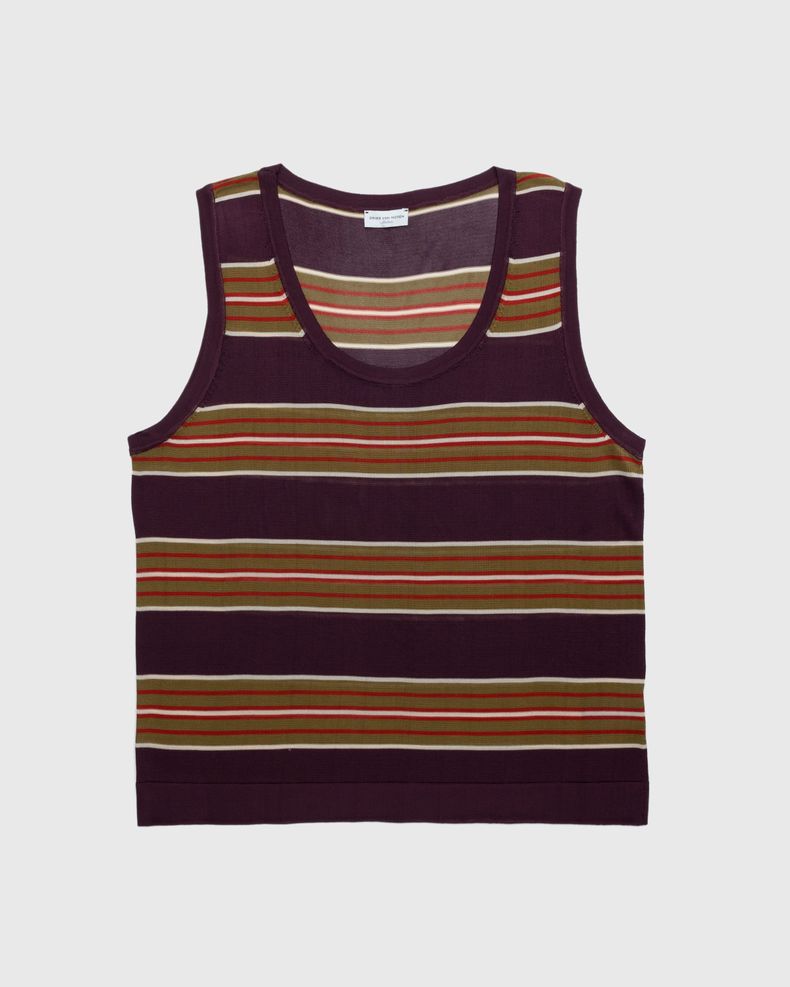 Dries van Noten – Milenco Striped Tank Top Burgundy