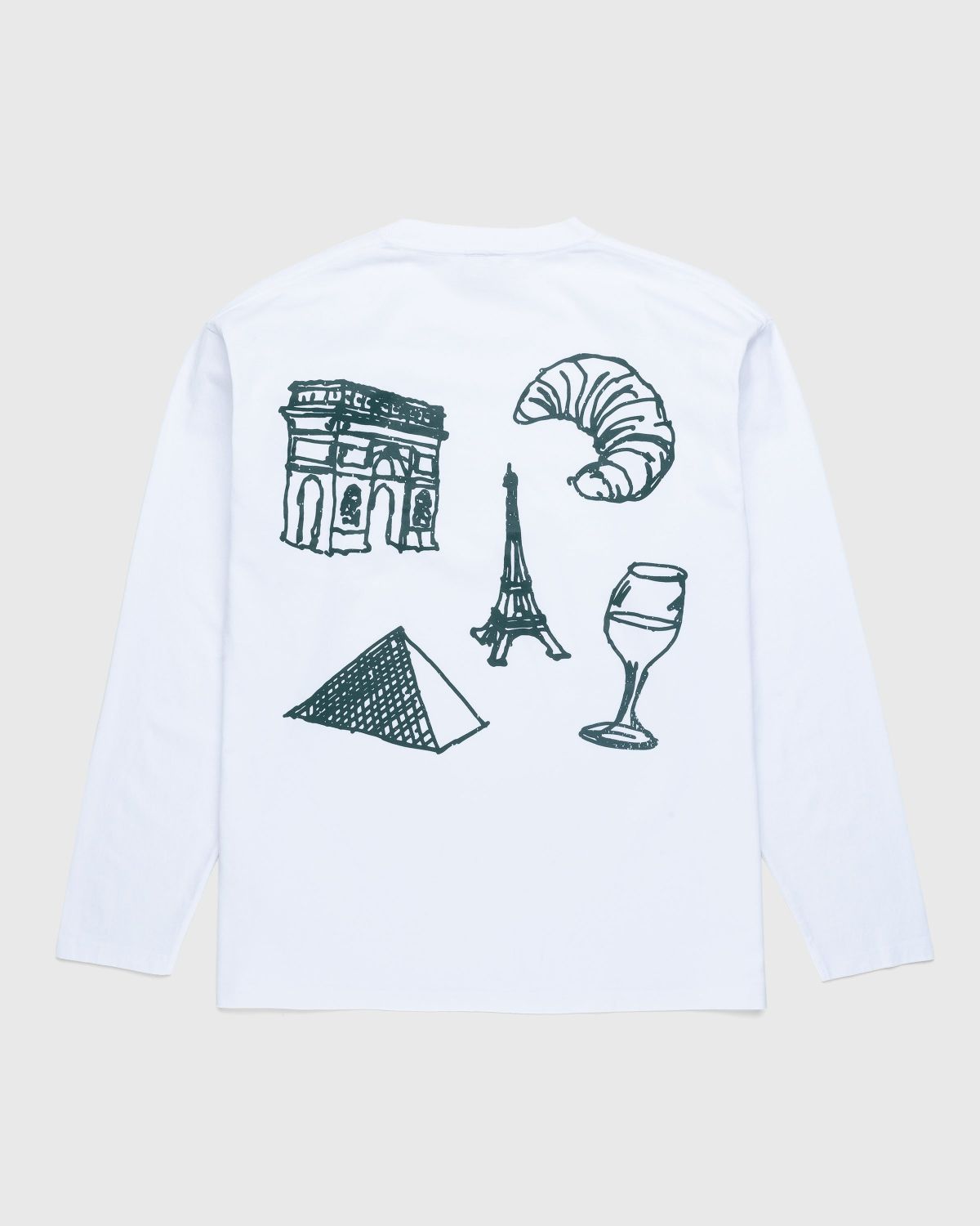 Highsnobiety – Not in Paris 5 Long Sleeve T-Shirt White - Longsleeves - White - Image 1