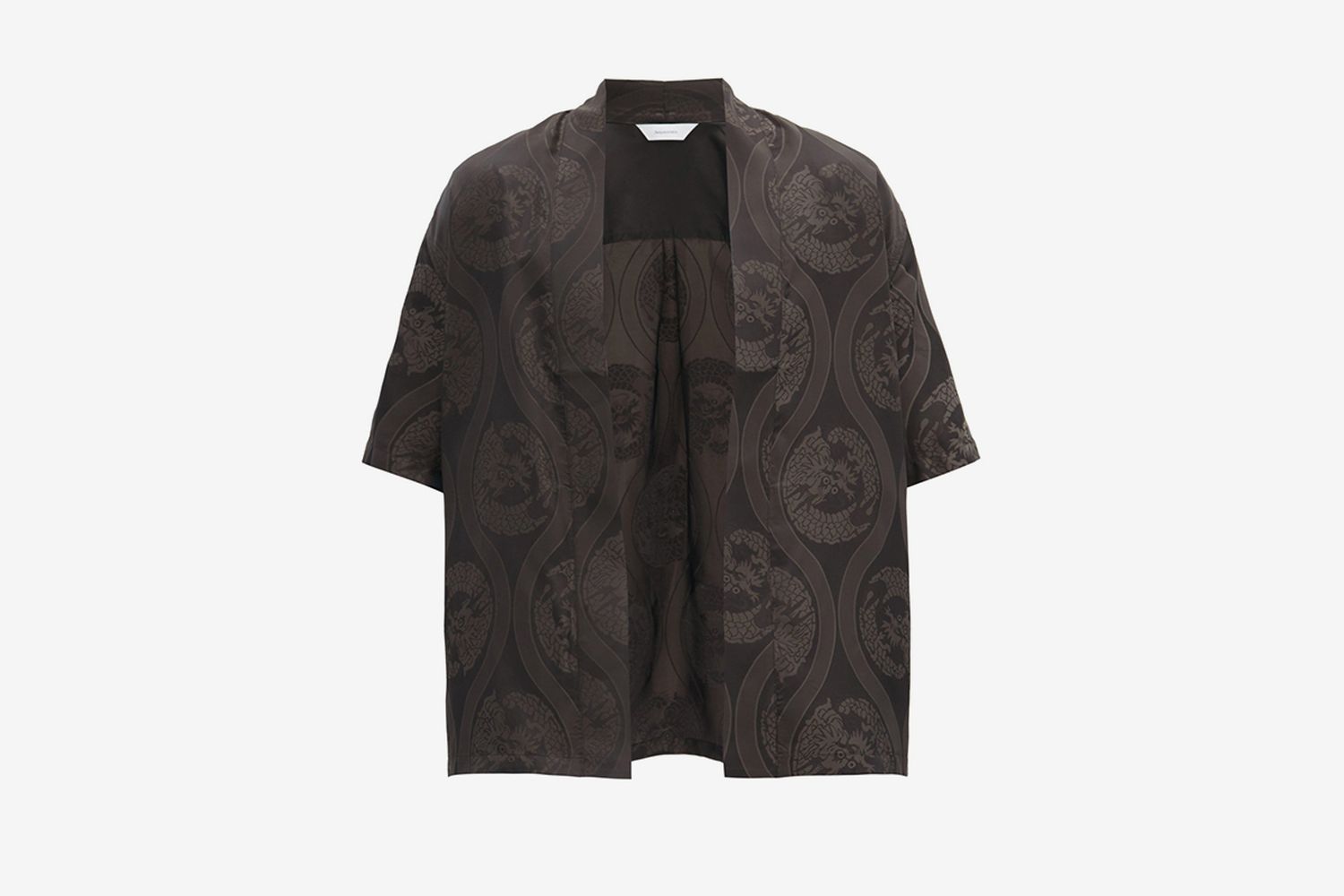 Haori Dragon-Print Short-Sleeved Shirt
