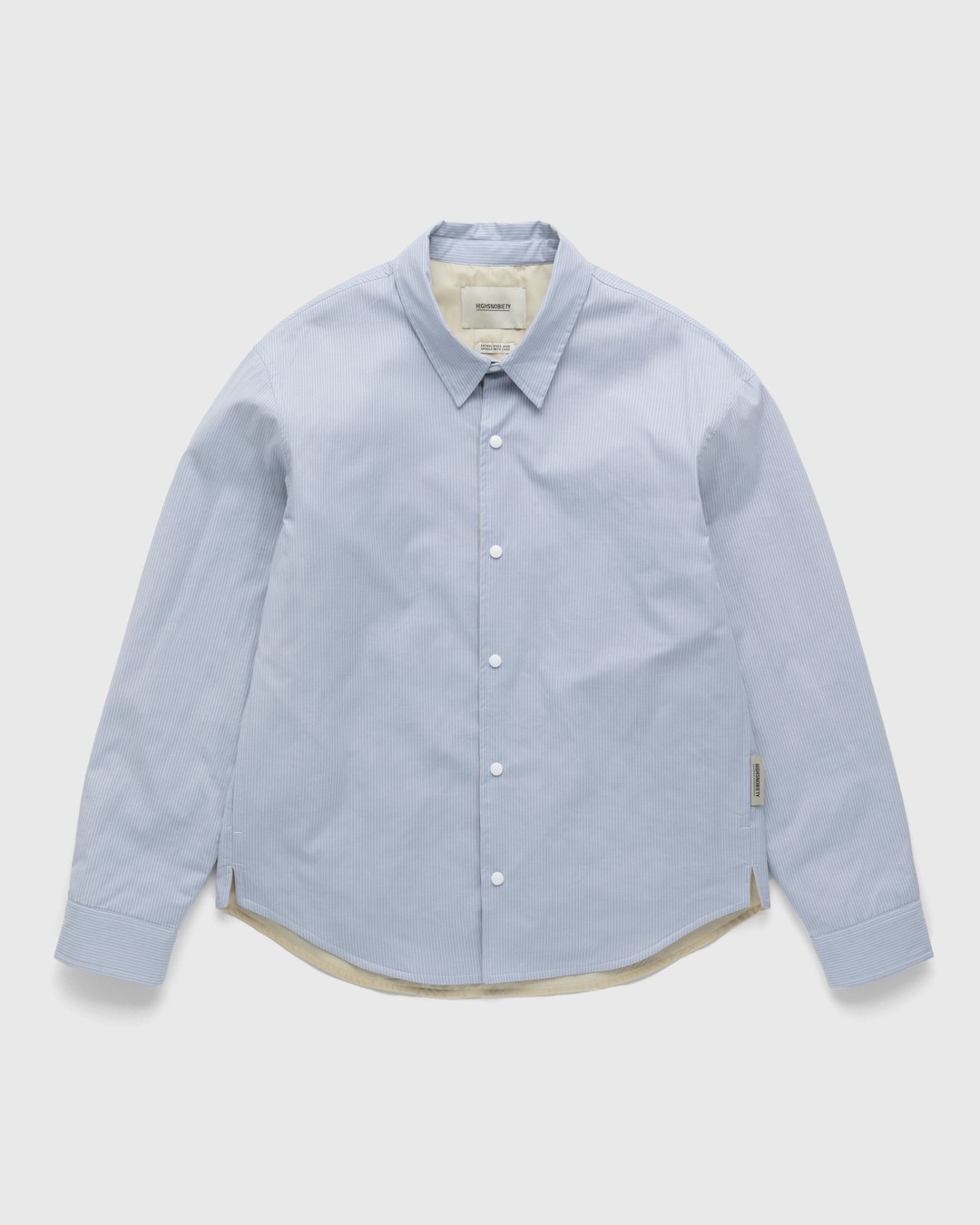 Highsnobiety – Quilted Insulated Shirt - Longsleeve Shirts - Blue - Image 1