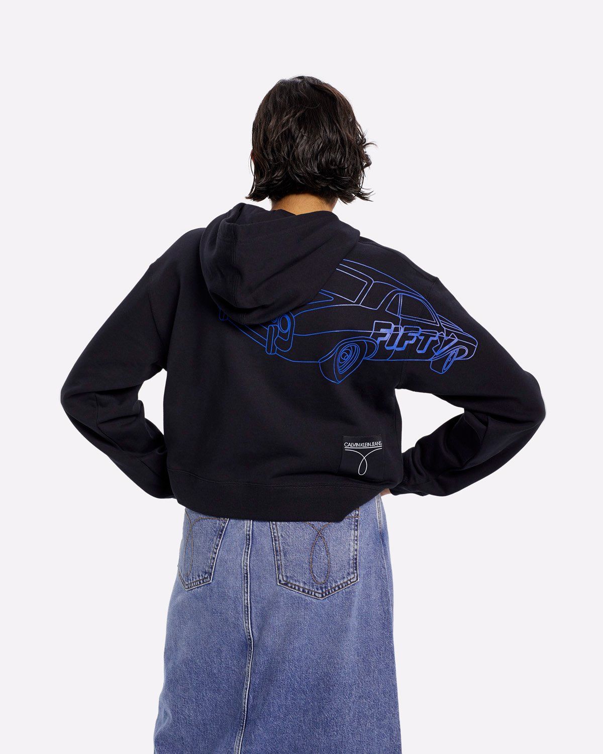 Calvin Klein x Highsnobiety – CK50 Women's cropped Hoody - Sweats - Black - Image 6