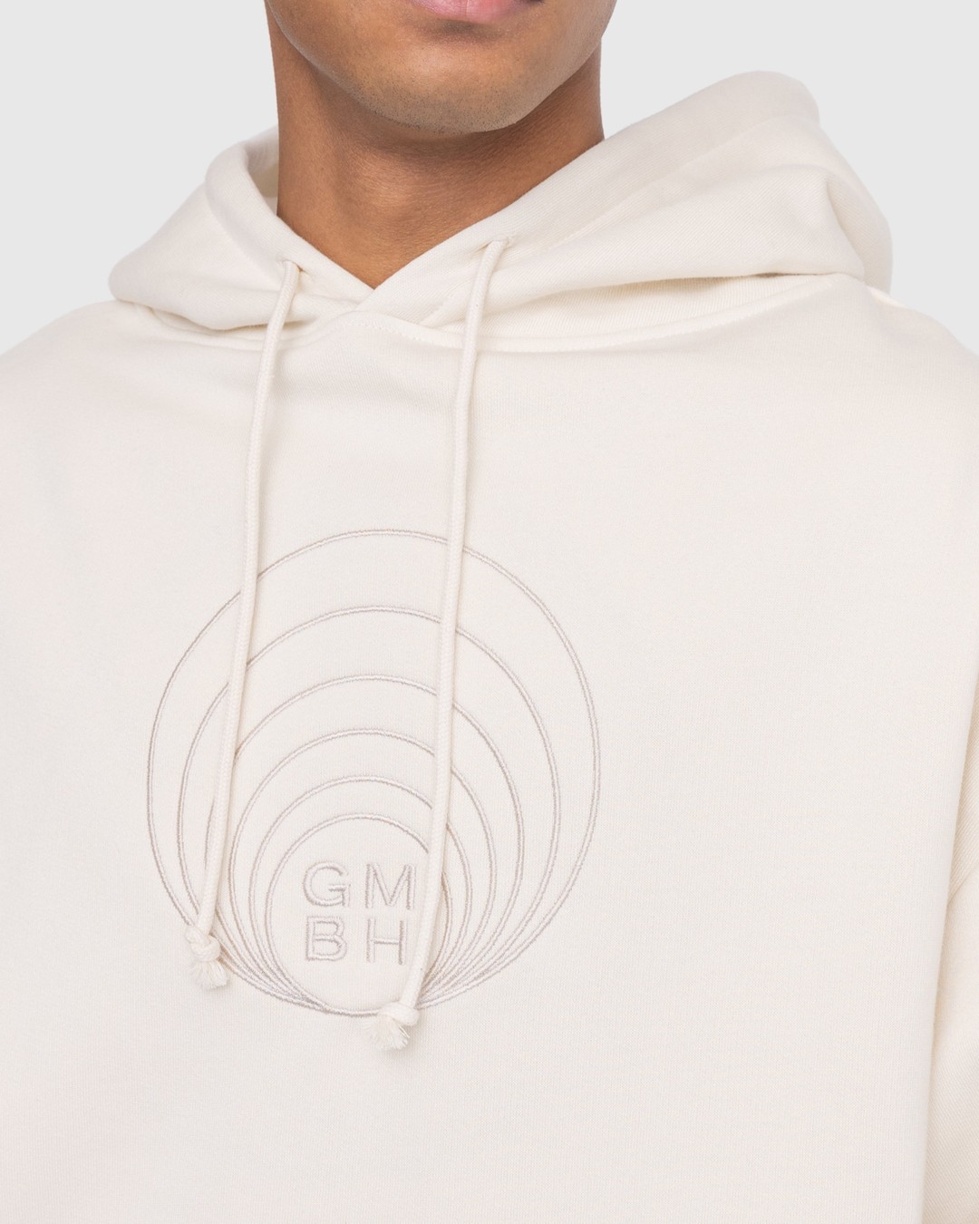 GmbH – Abbas Embroidered Hoodie Ivory - Sweats - Beige - Image 5