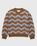 Alpaca Fuzzy Wave Sweater Light Blue/Brown