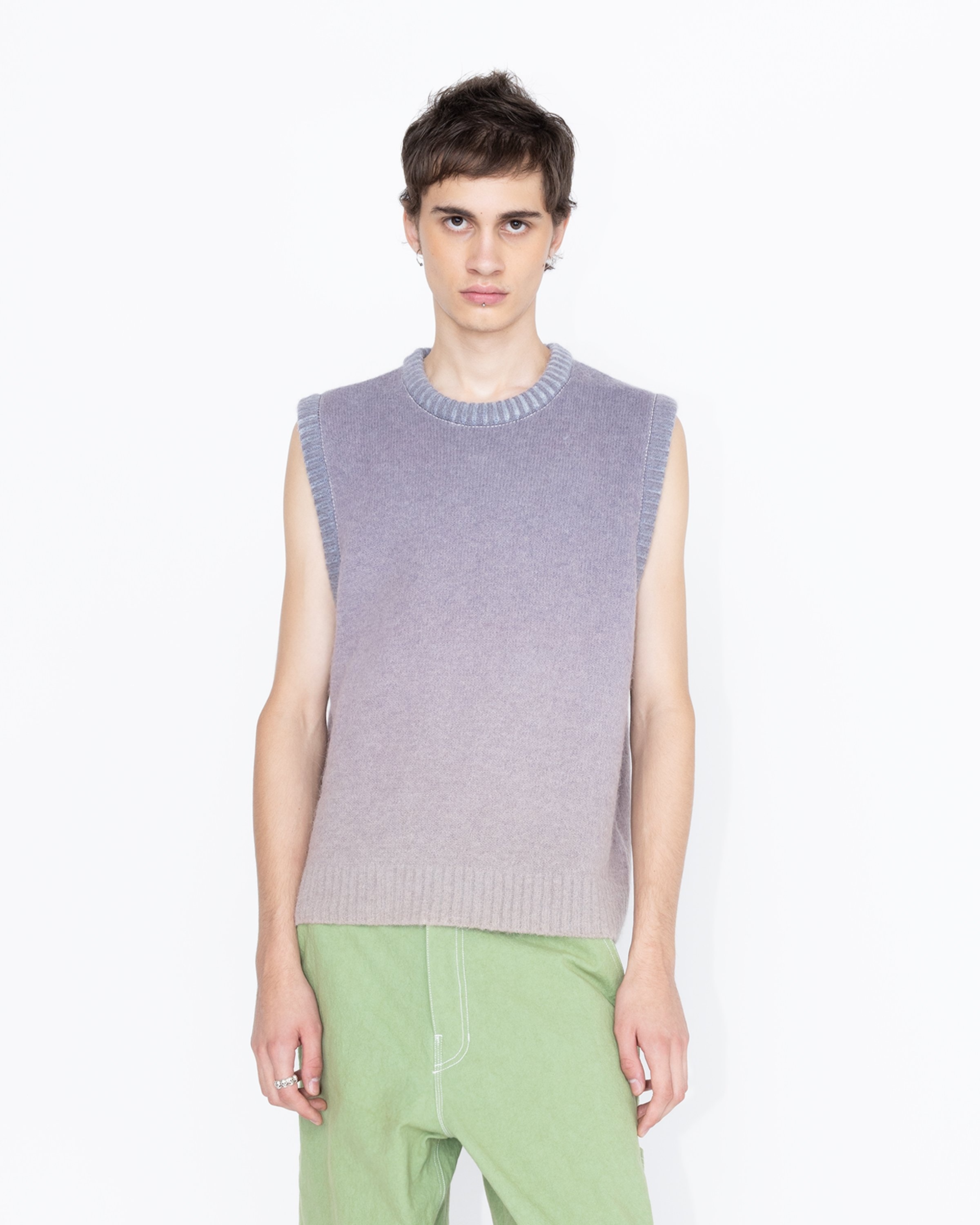 Highsnobiety HS05 – Alpaca Gradient Sweater Vest - Knitwear - Multi - Image 3