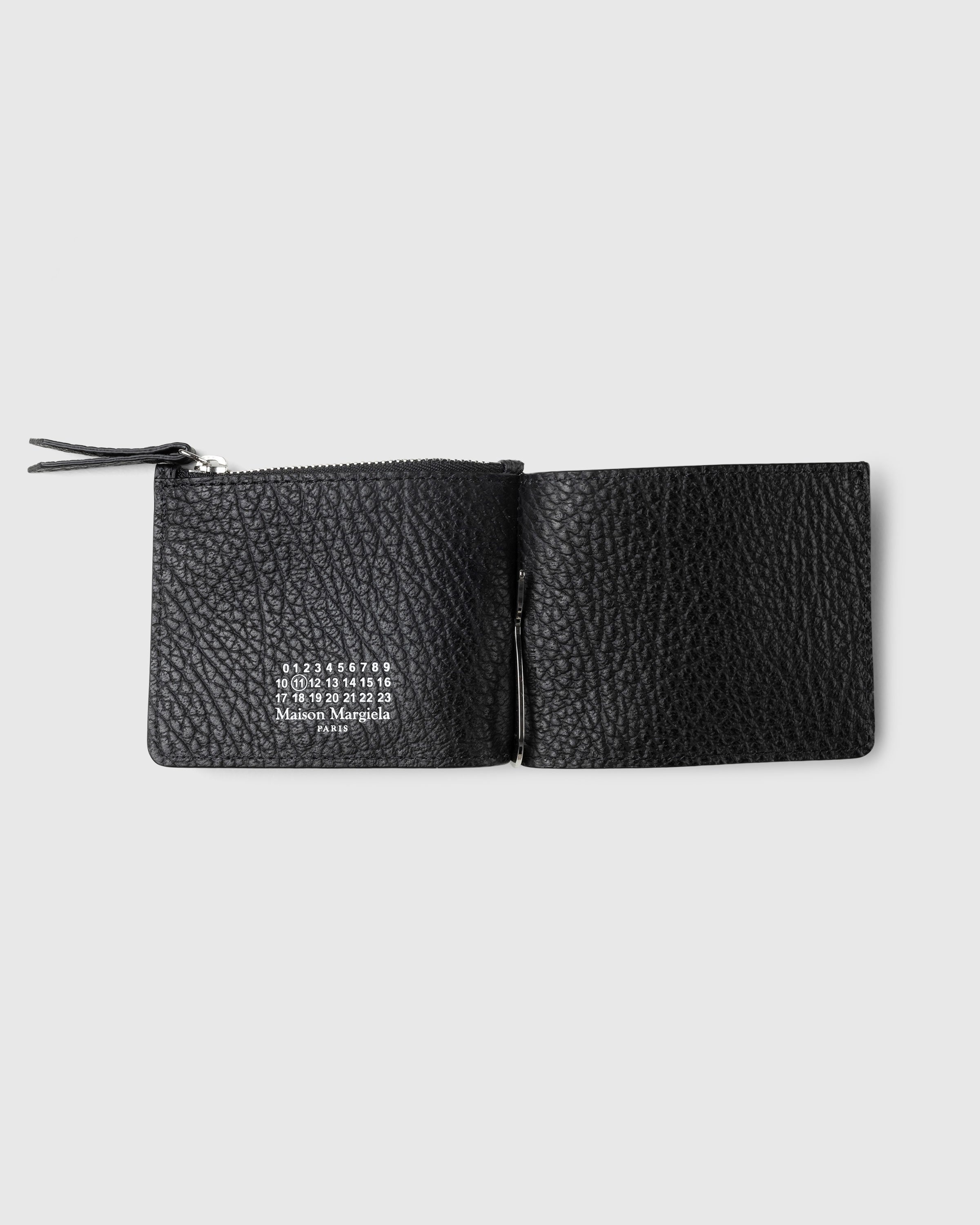 Maison Margiela – Leather Card Holder With Money Clip Black 