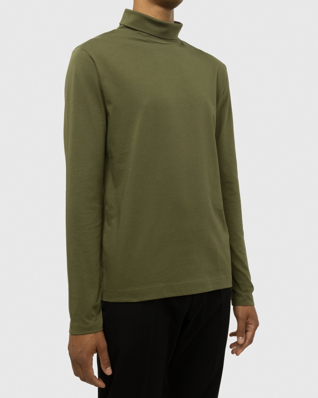 Dries van Noten – Heyzo Turtleneck Jersey Shirt Green - Sweats - Green - Image 3