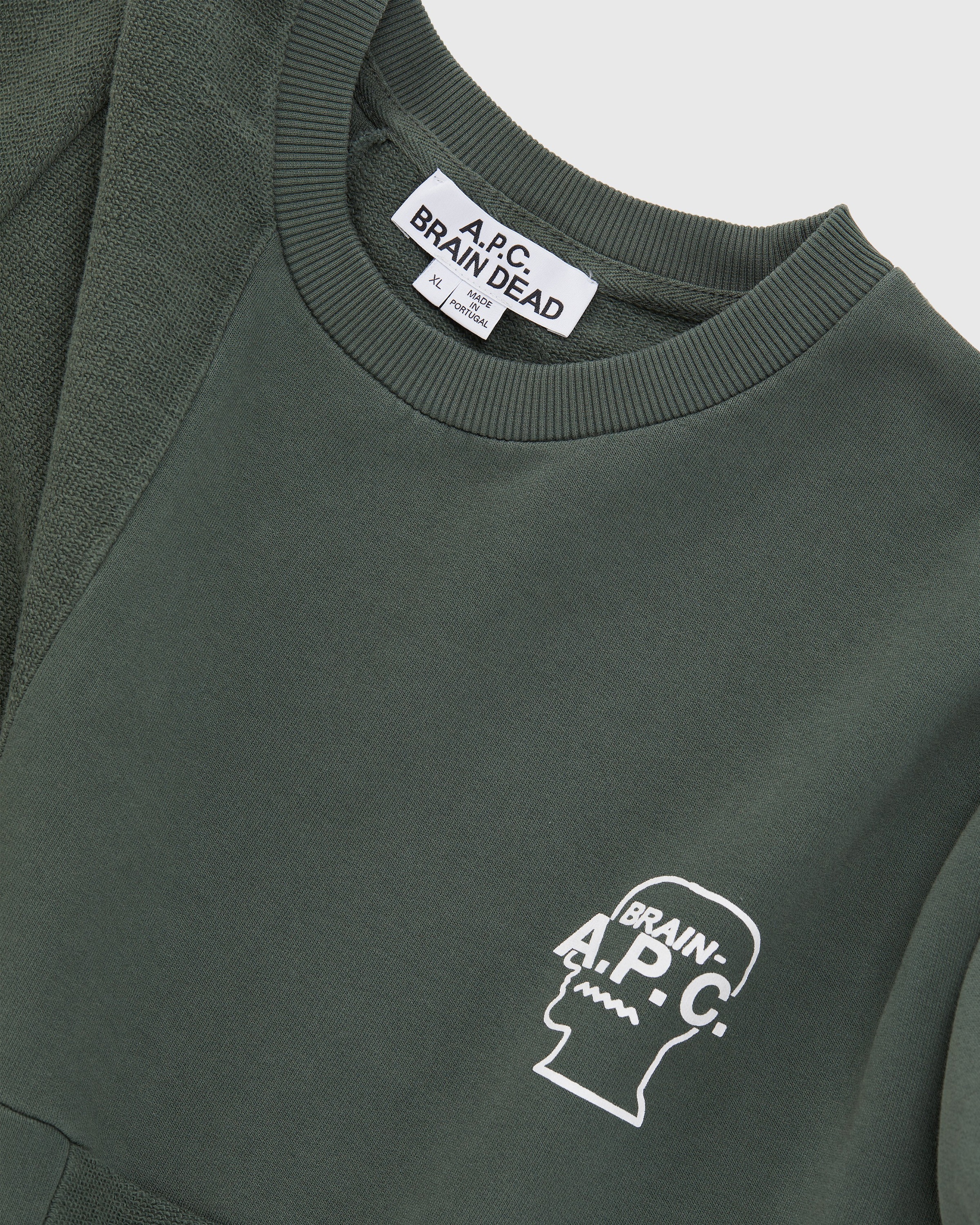 A.P.C. x Brain Dead – Pony Grey Green - Sweats - Green - Image 3