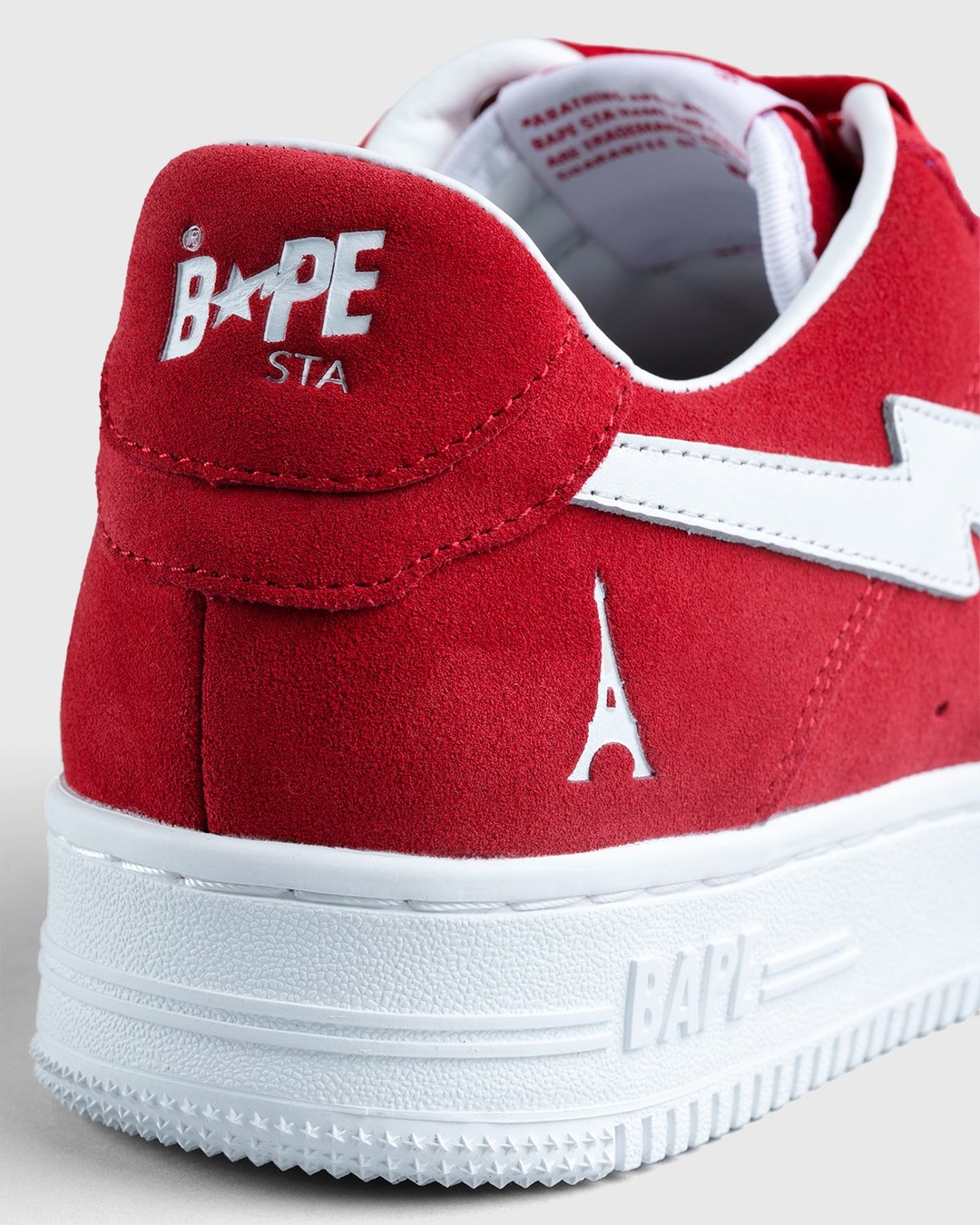 BAPE x Highsnobiety – BAPE STA Red - Low Top Sneakers - Red - Image 7