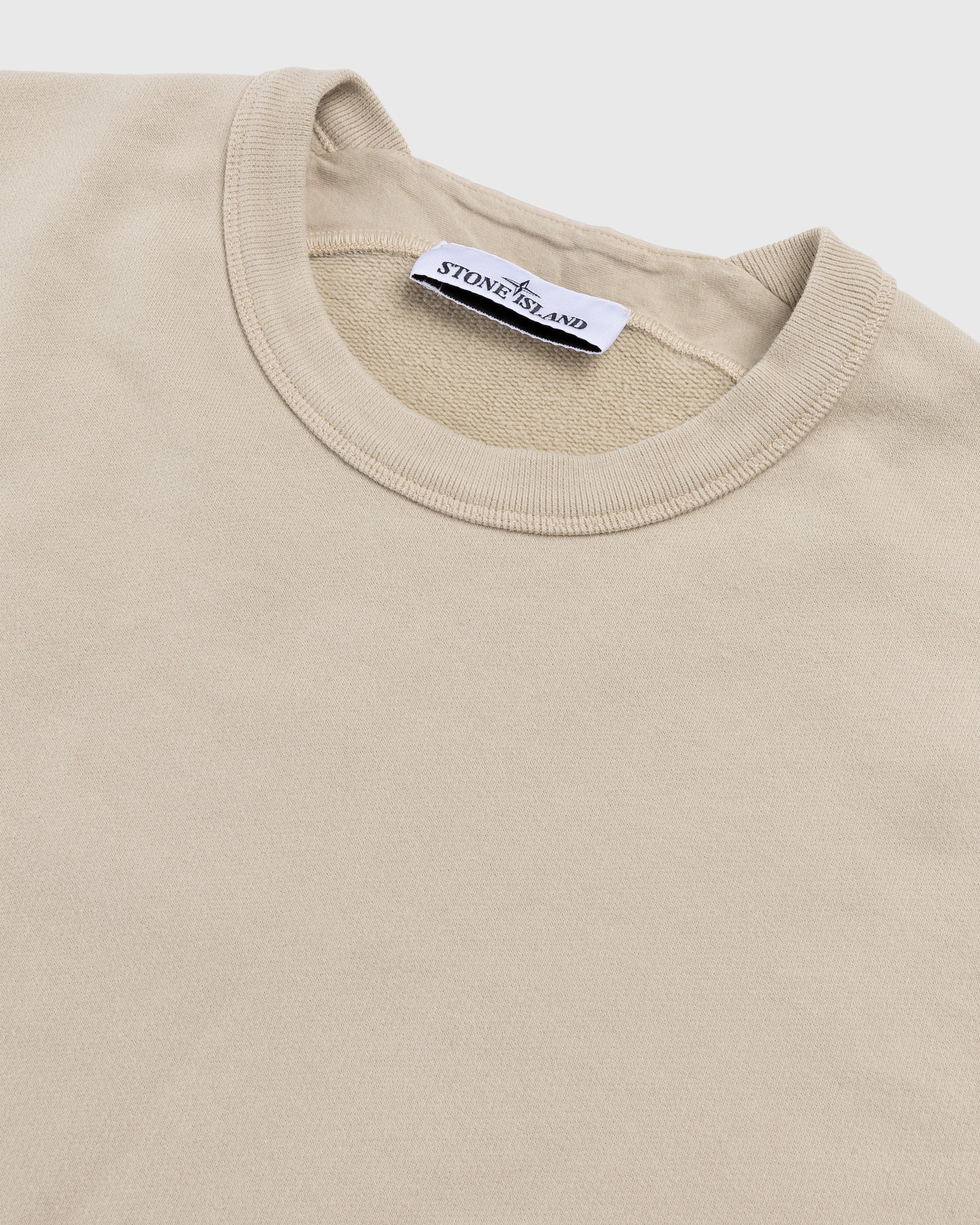 Stone Island – Garment-Dyed Fleece Crewneck Sweatshirt Beige - Sweats - Beige - Image 3