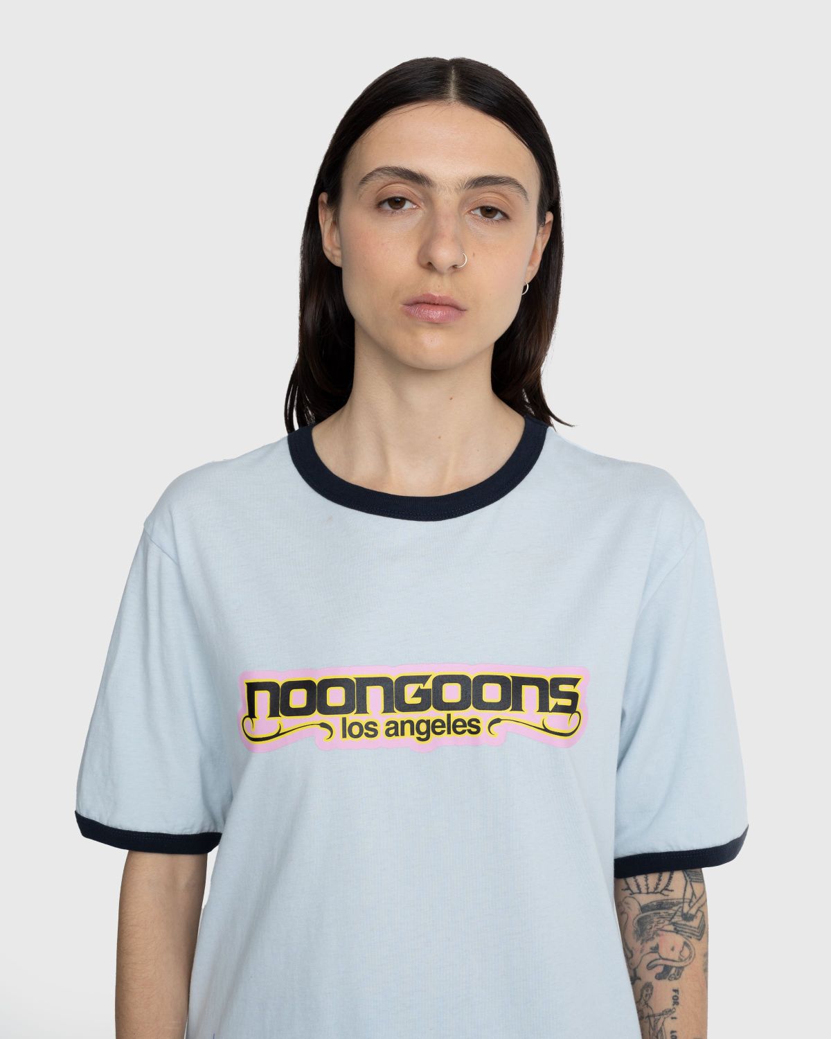Noon Goons – Be Right Back Ringer T-Shirt Blue - Tops - Blue - Image 6