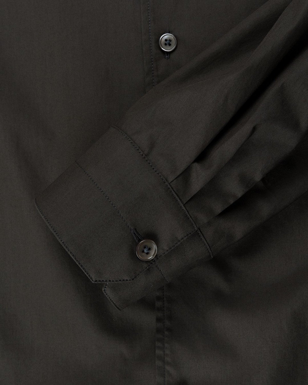 Lemaire – Convertible Collar Long Sleeve Shirt Espresso - Shirts - Brown - Image 6