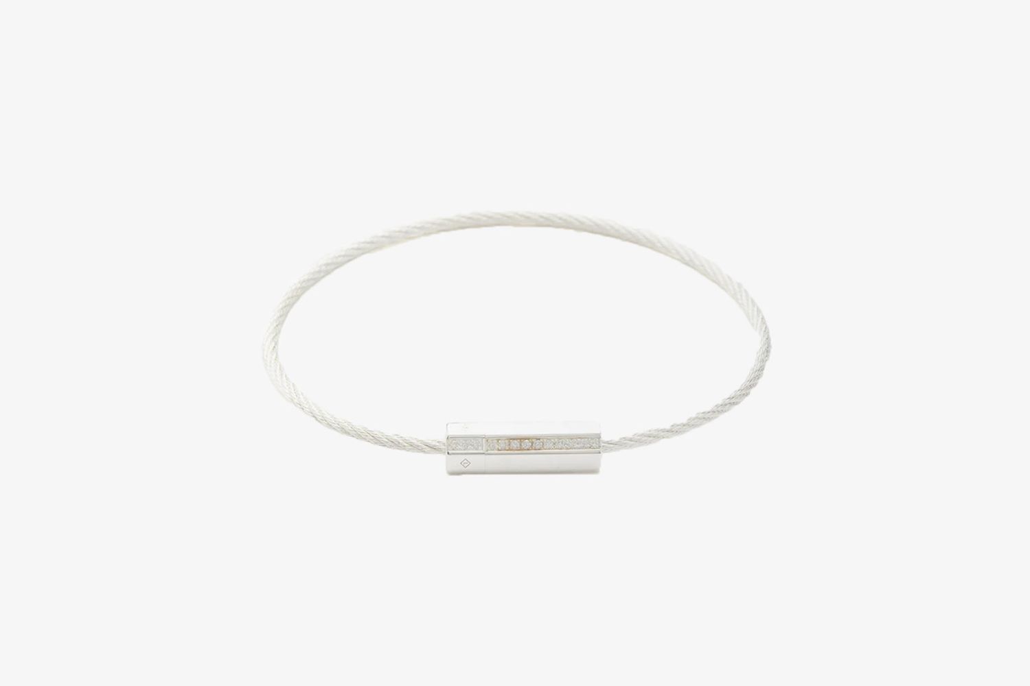 Diamond Silver Cable Bracelet