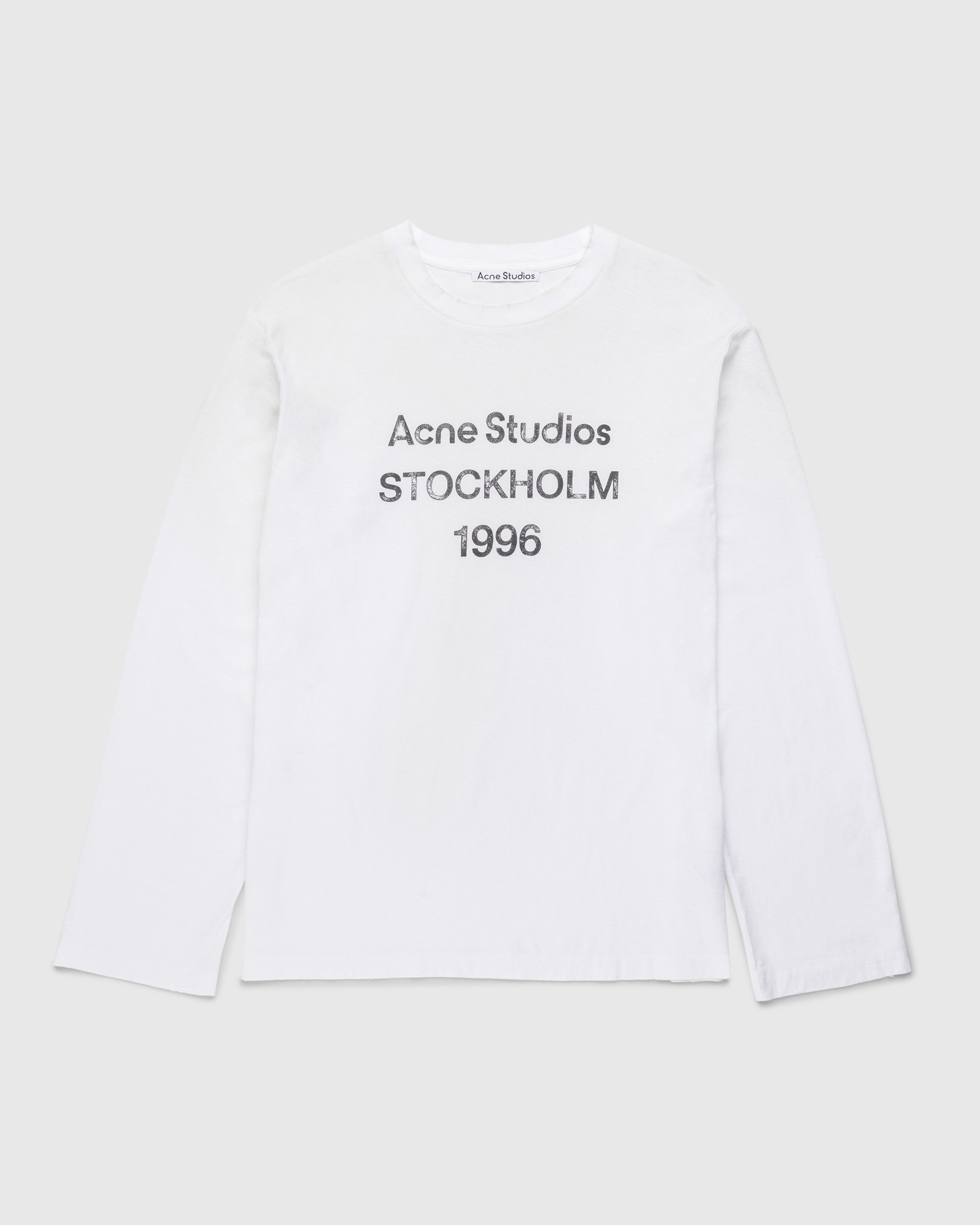 Acne Studios – Logo Long-Sleeve T-Shirt Optic White - Longsleeves - White - Image 1