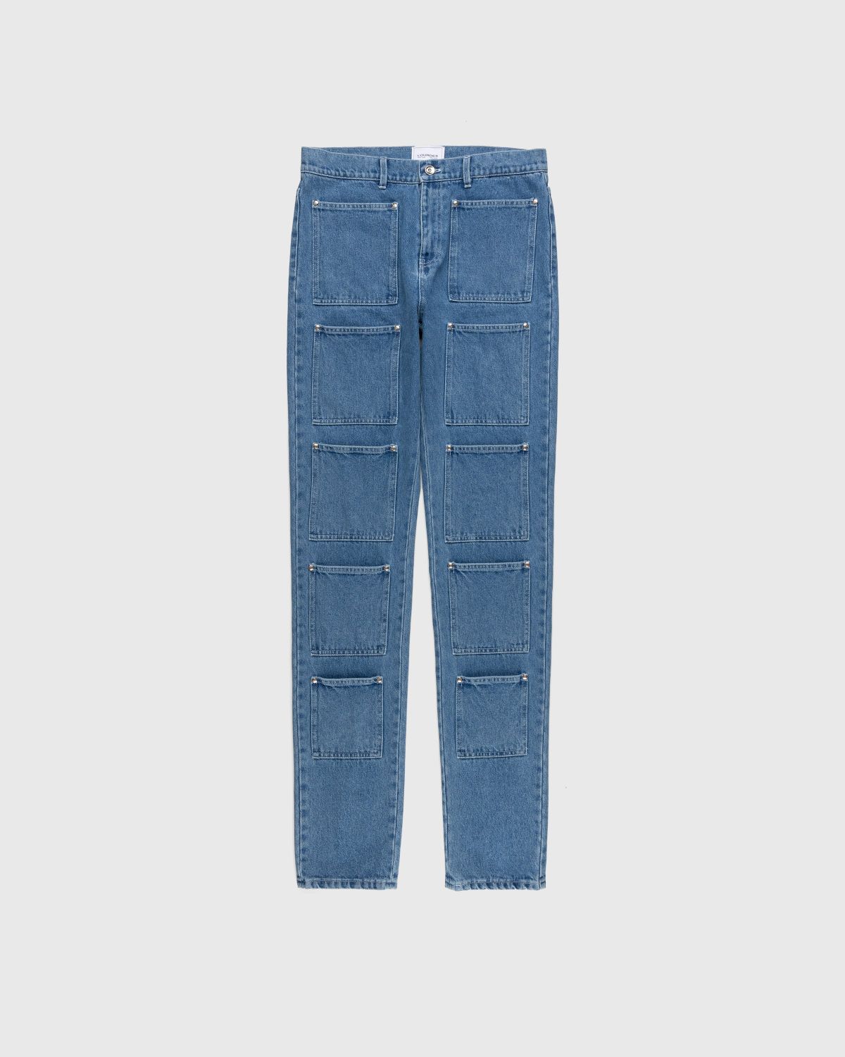 Lourdes New York – Multi-Pocket Denim Blue - Pants - Blue - Image 1