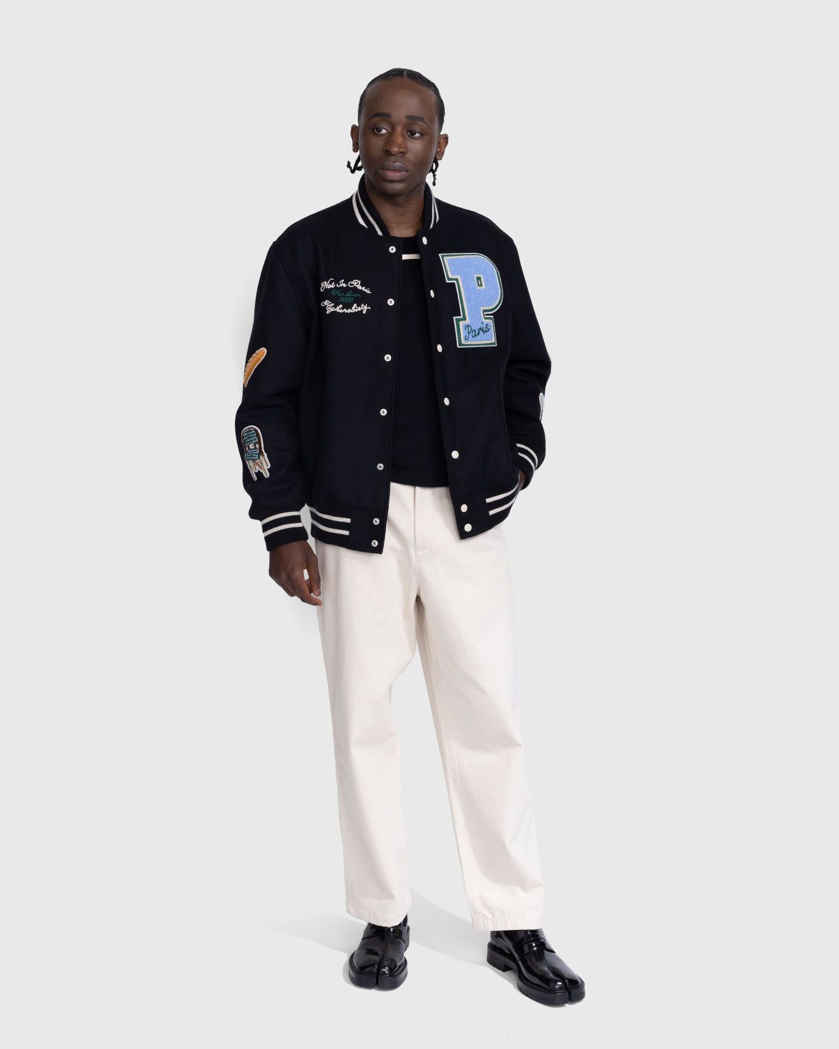 Highsnobiety – Not in Paris 5 Varsity Jacket - Outerwear - Black - Image 5