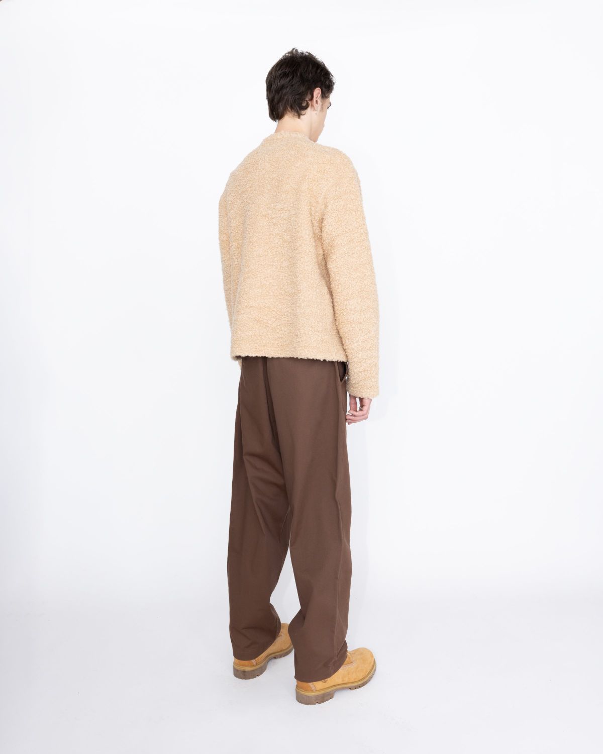 Highsnobiety HS05 – Wool Blend Inlaid Knit Crew Brown - Knitwear - Brown - Image 5
