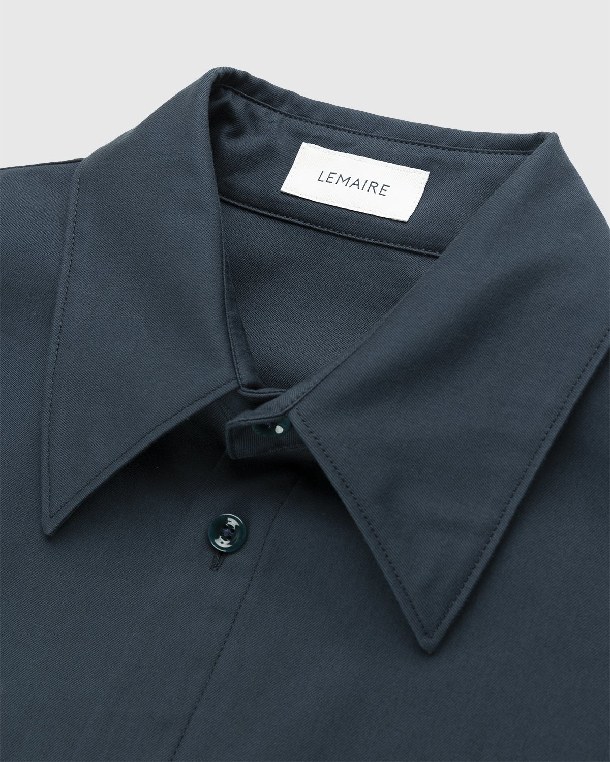Lemaire – Brushed Blouse Shirt Top Vulcan Blue - Shirts - Blue - Image 3