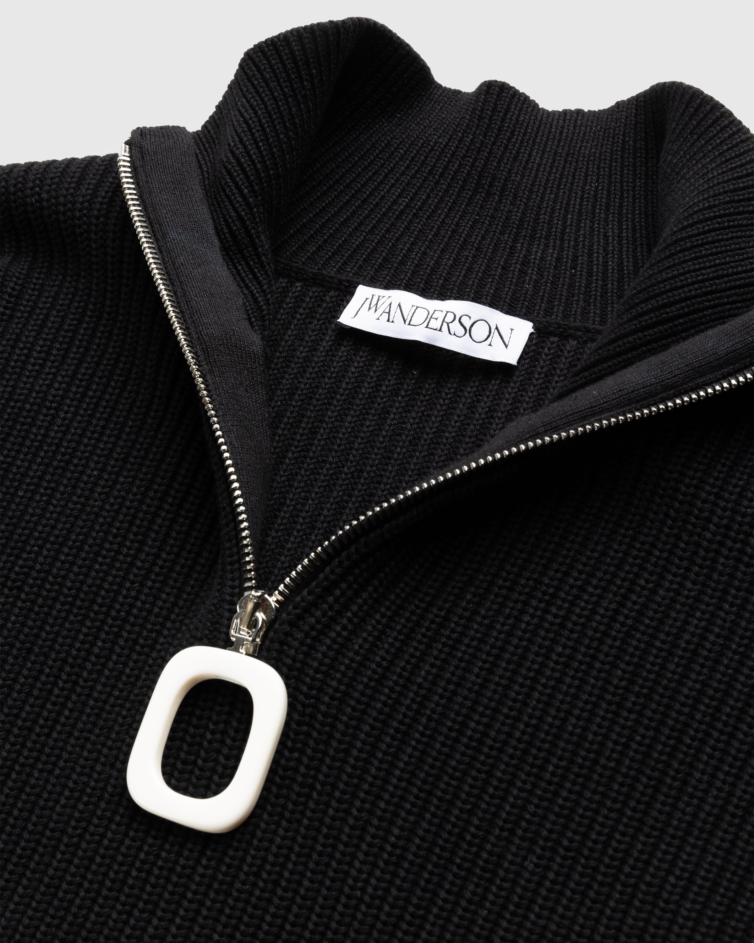 J.W. Anderson – Half Zip Jumper Black - Knitwear - Black - Image 5