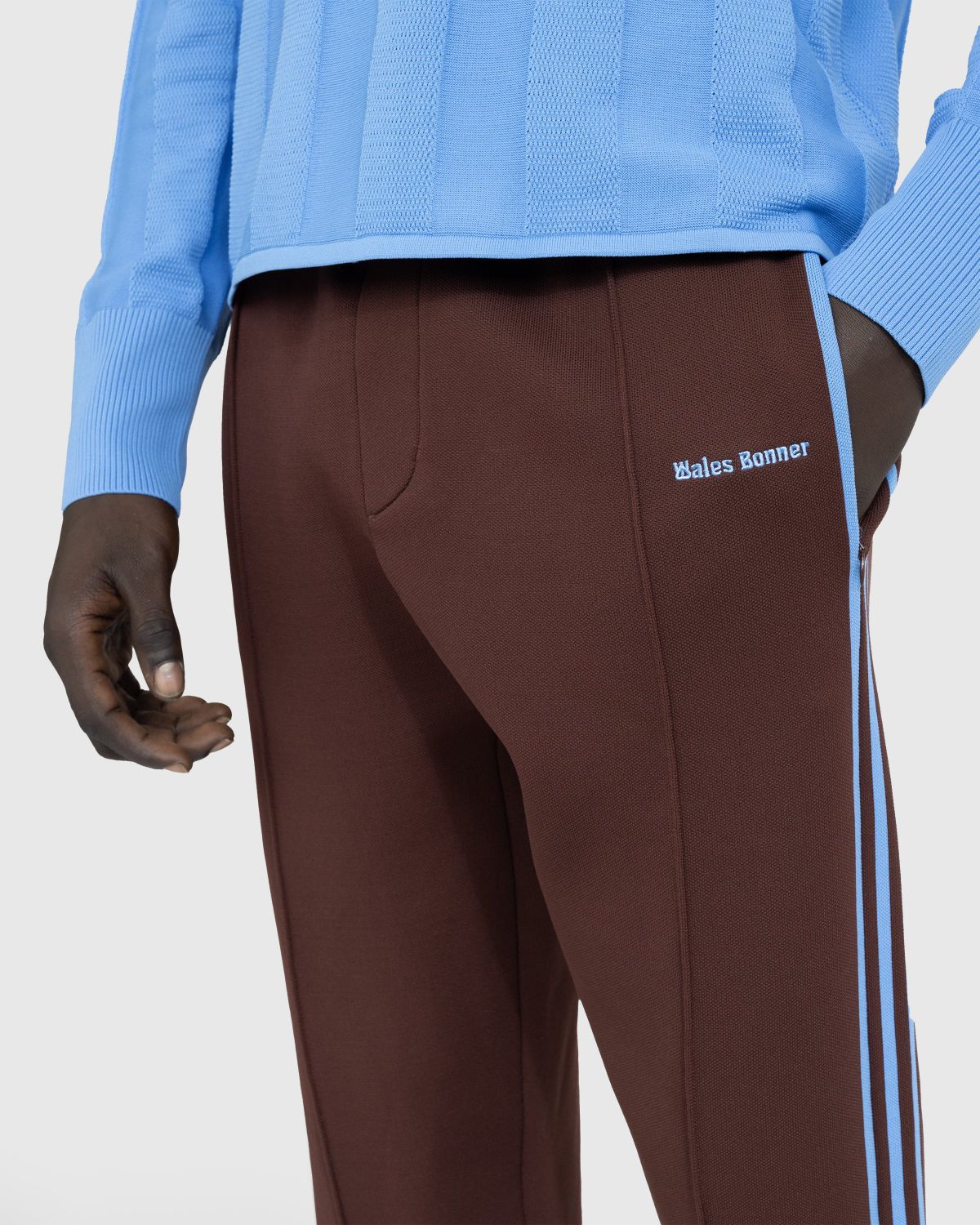 Adidas x Wales Bonner – Knit Track Pant Mystery Brown - Pants - Brown - Image 5