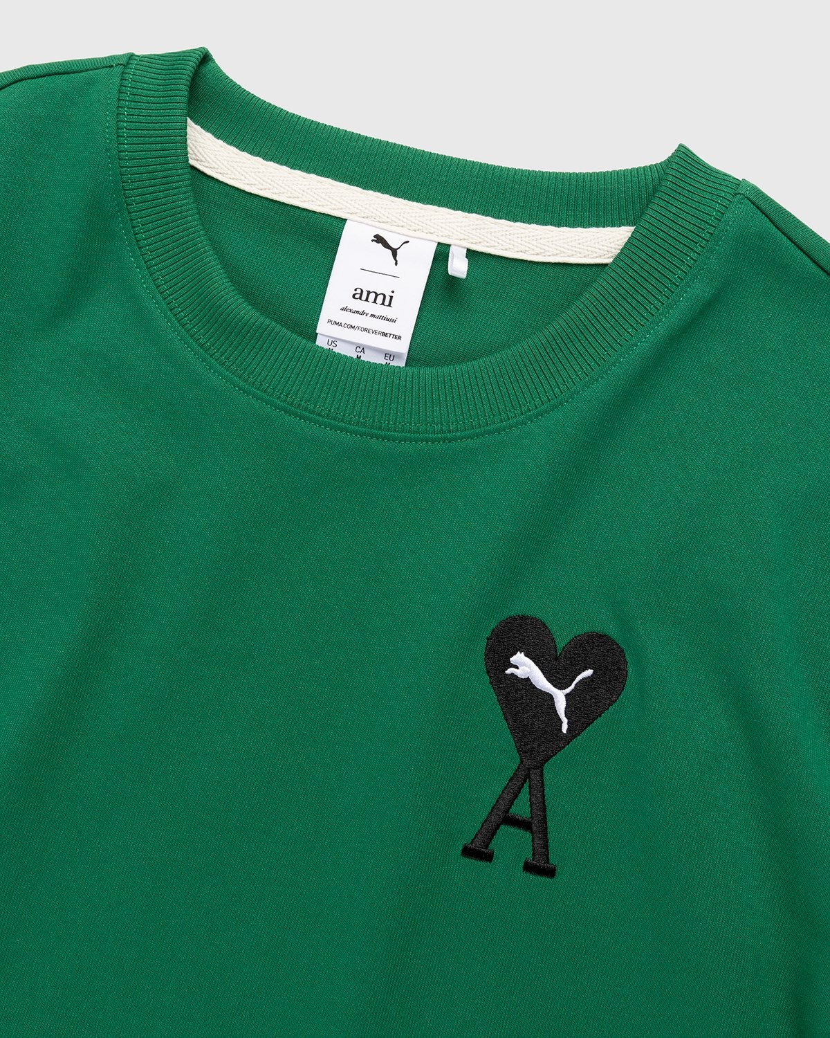 Puma x AMI – Graphic Logo Tee Verdant Green - T-shirts - Green - Image 4