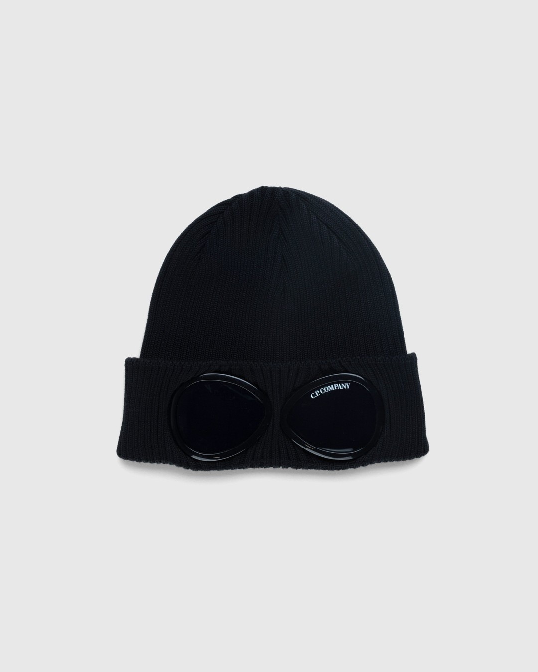 C.P. Company – Cotton Goggle Beanie Black - Hats - Black - Image 1