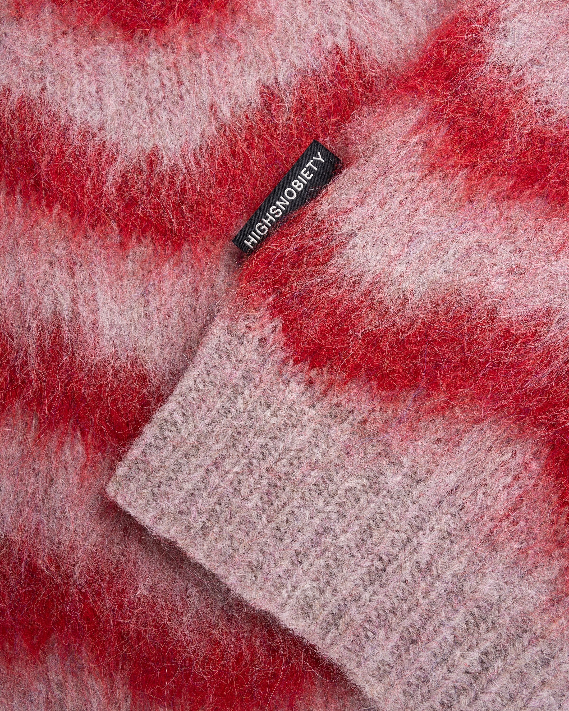 Highsnobiety HS05 – Alpaca Fuzzy Wave Sweater Vest Pale Rose/Red - Knitwear - Multi - Image 7
