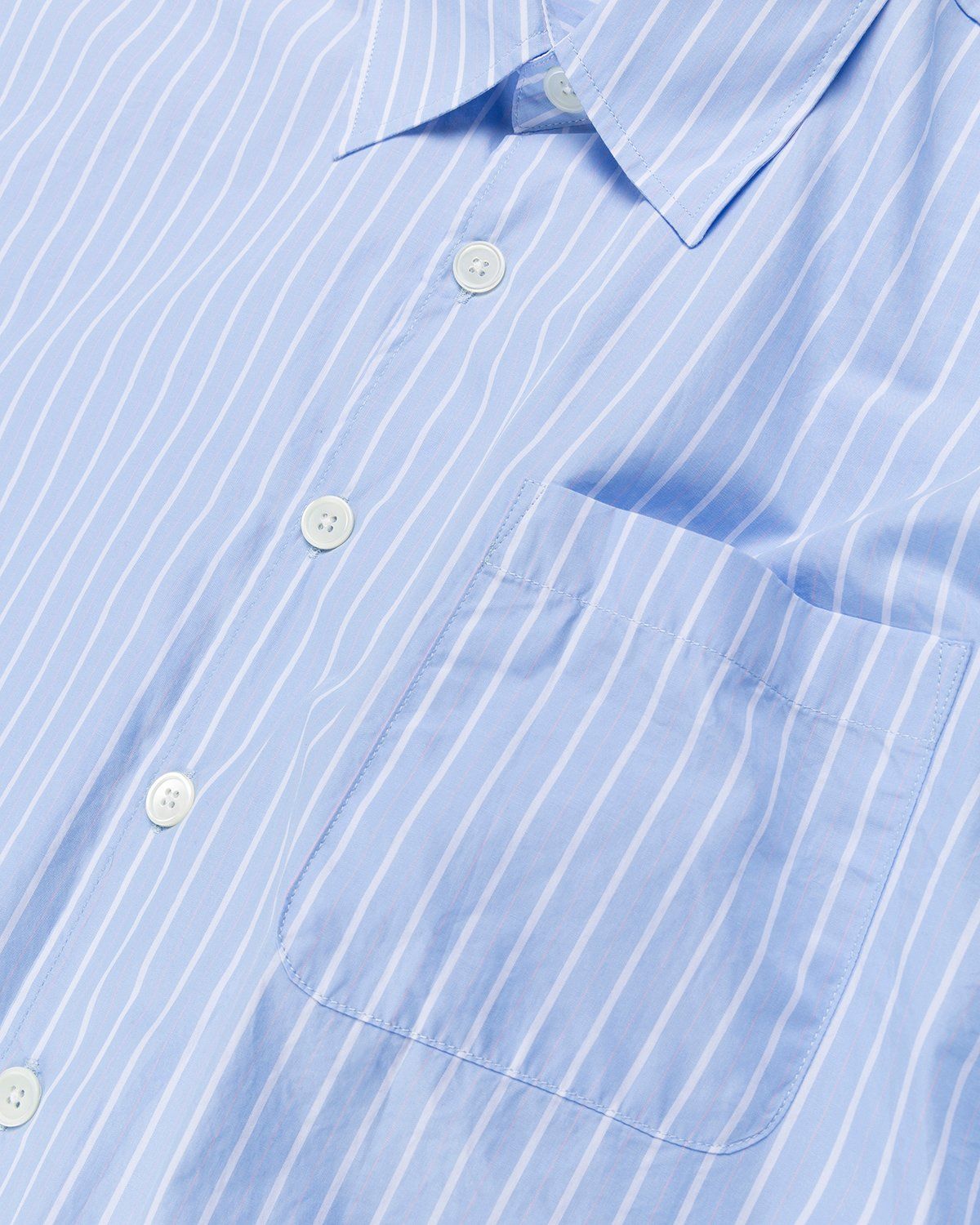 Our Legacy – Borrowed Shirt Blue/Rose Olden Stripe - Shirts - Blue - Image 5