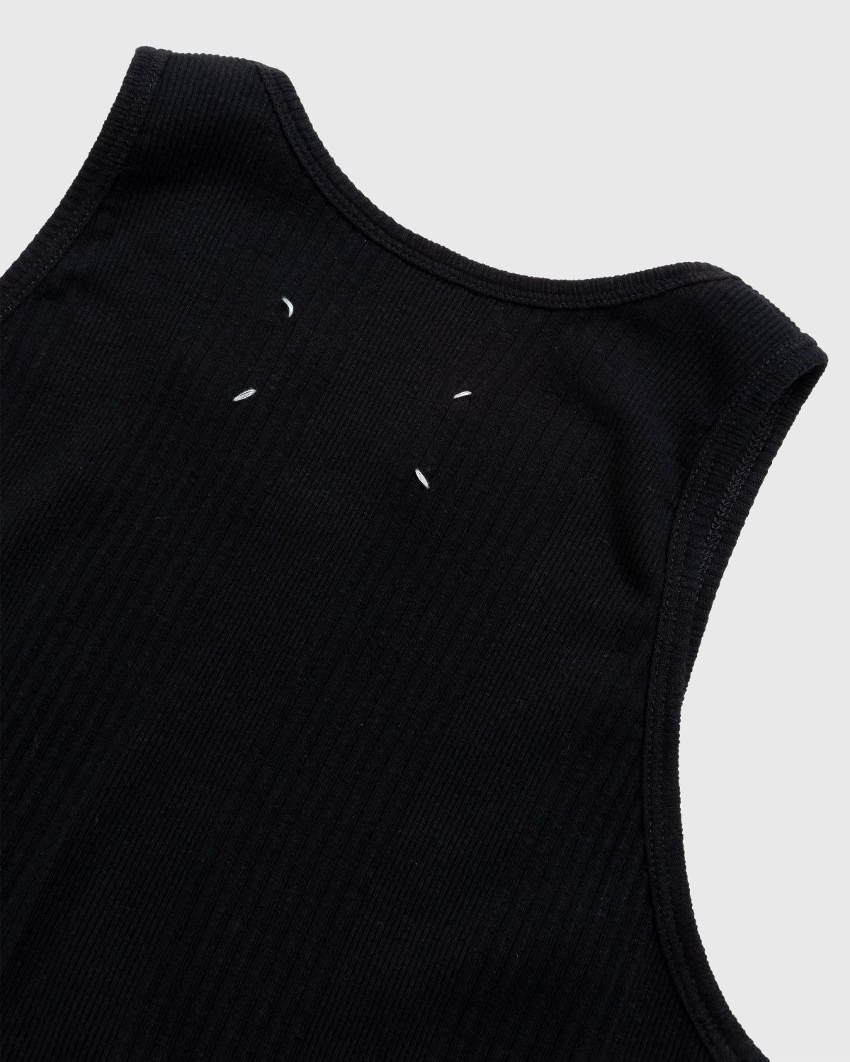Maison Margiela – Rib Tank Top Black - Men Tops - Black - Image 3