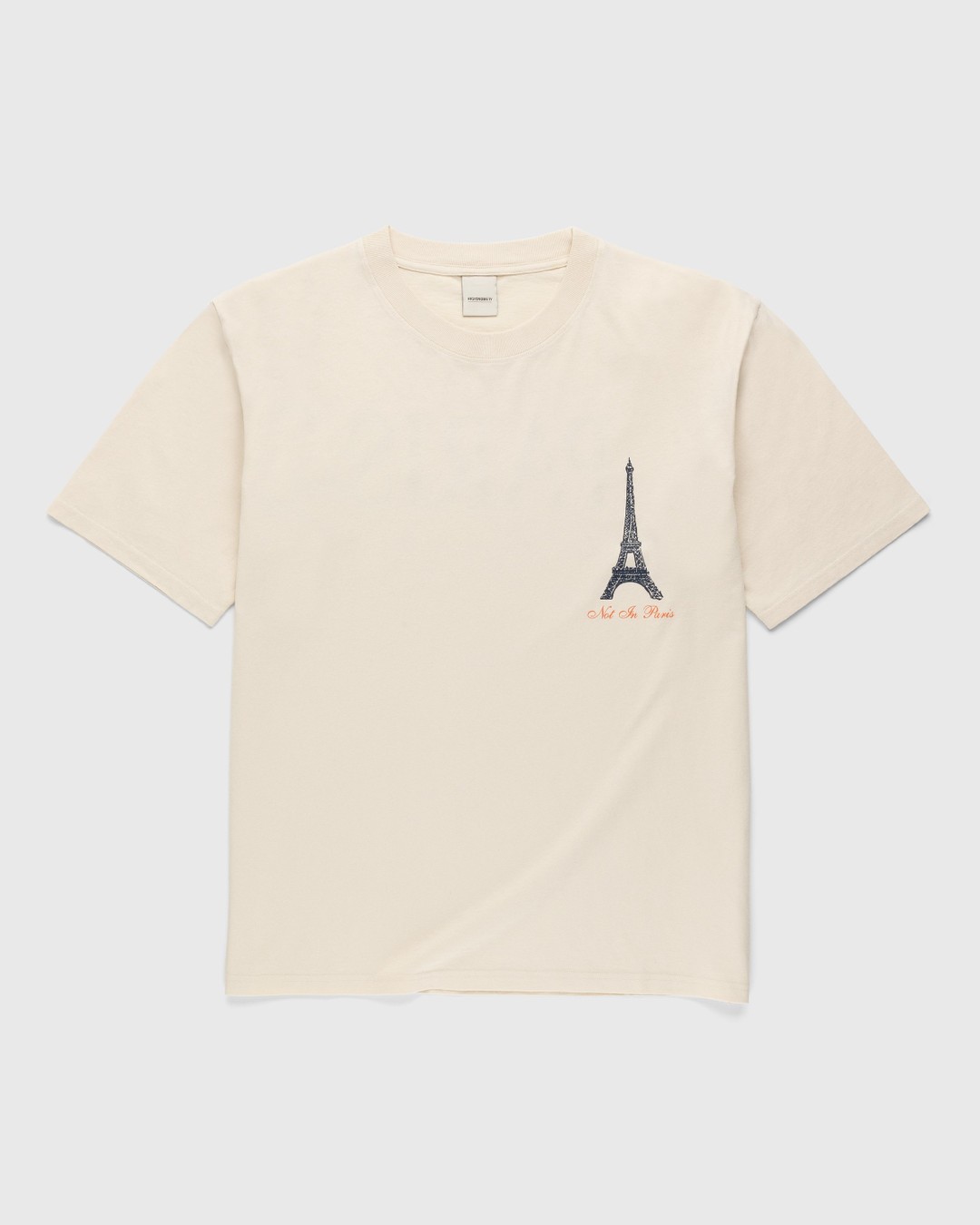 Highsnobiety – Not In Paris 4 Eiffel Tower T-Shirt Eggshell - Tops - Beige - Image 2