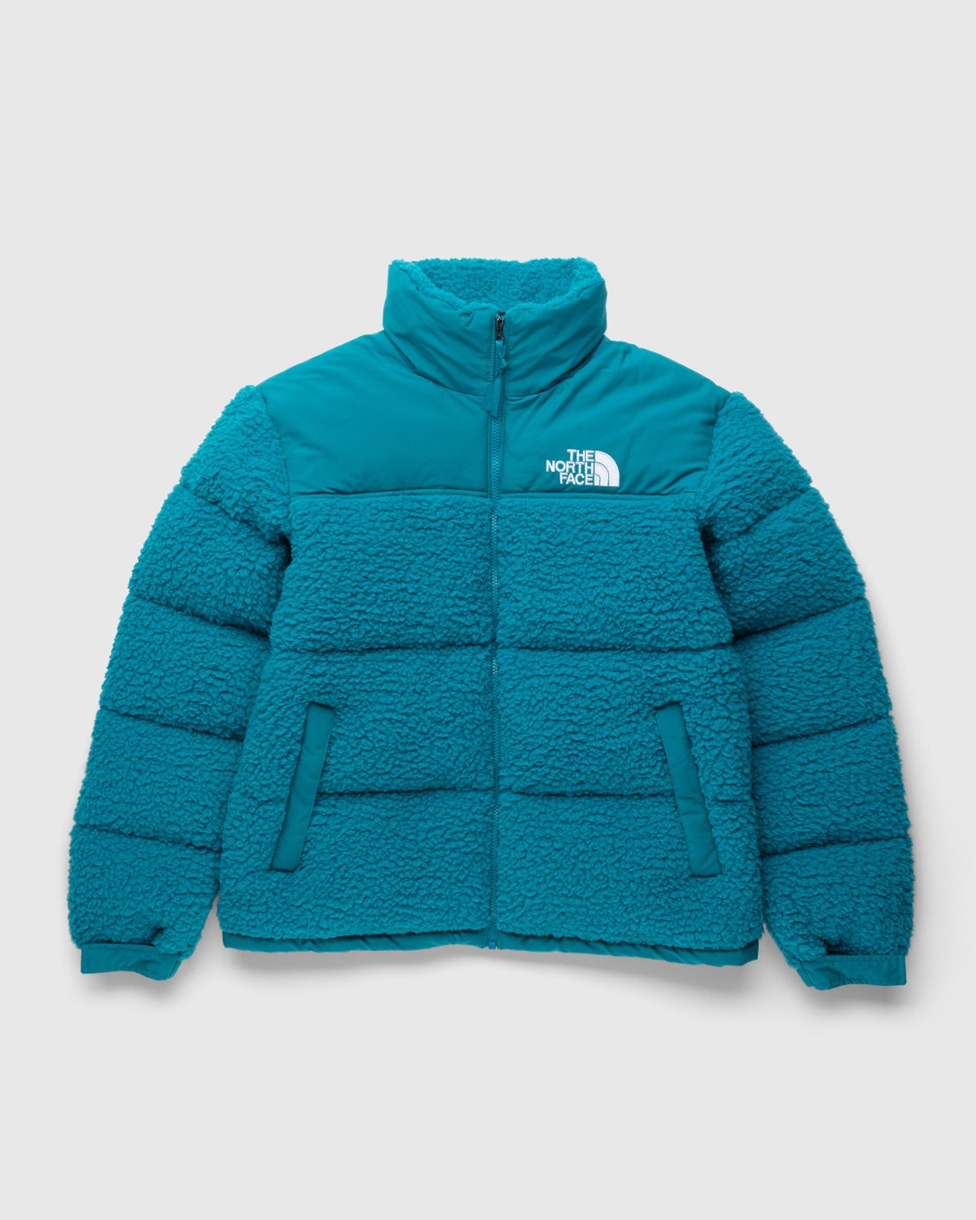 The North Face High Pile Nuptse Jacket Harbor Blue Highsnobiety Shop