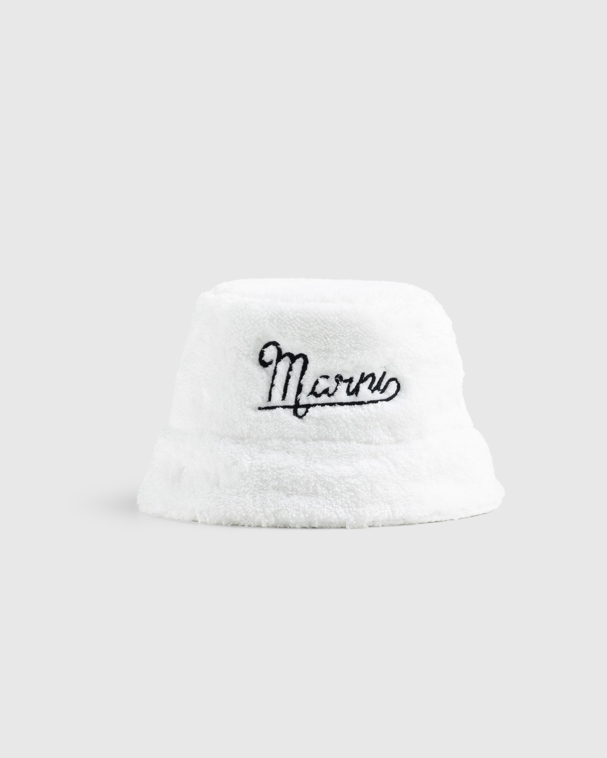 Marni – Terry Logo Bucket Hat White - Hats - White - Image 1