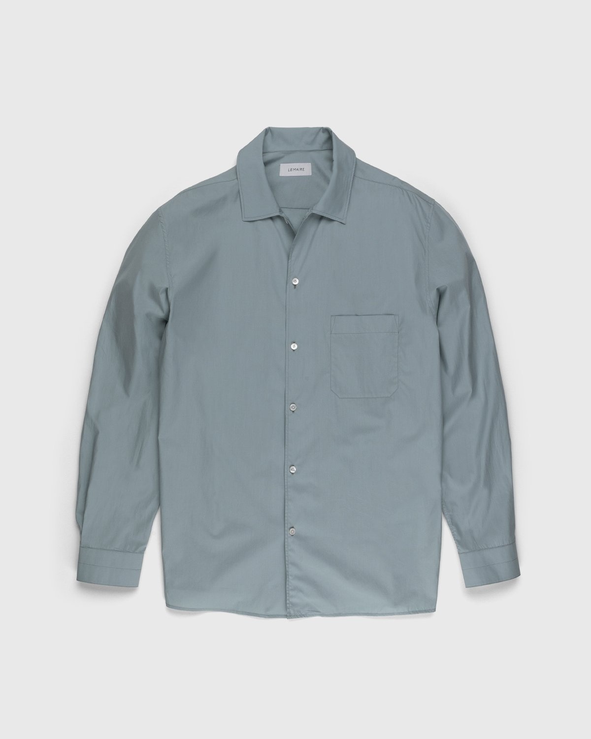 Lemaire – Convertible Collar Long Sleeve Shirt Light Blue - Shirts - White - Image 1