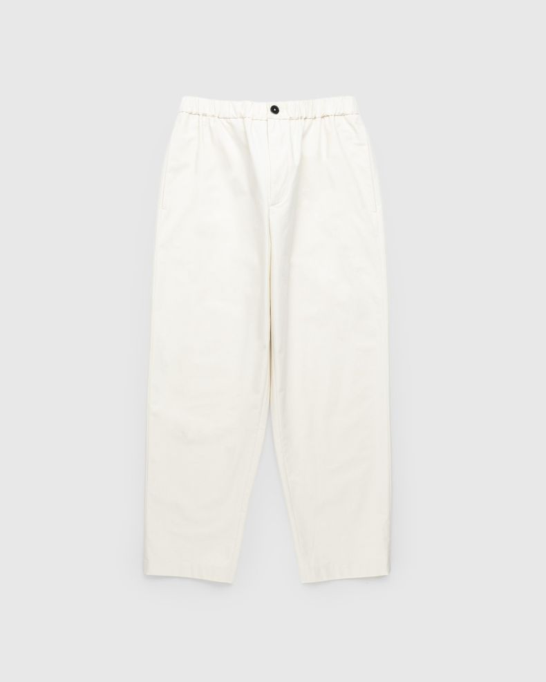 Cropped Straight Leg Trousers Beige