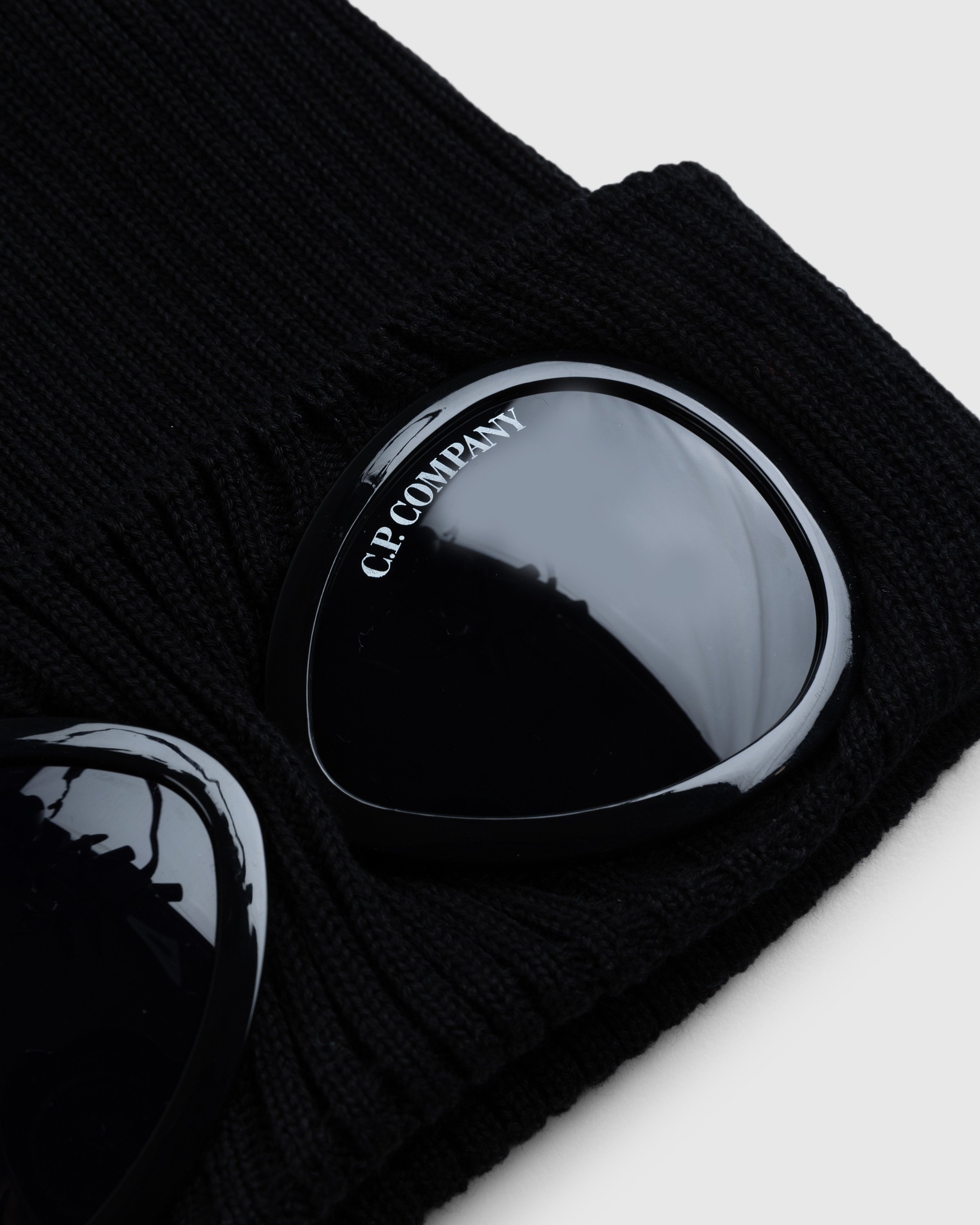 C.P. Company – Cotton Goggle Beanie Black - Hats - Black - Image 4