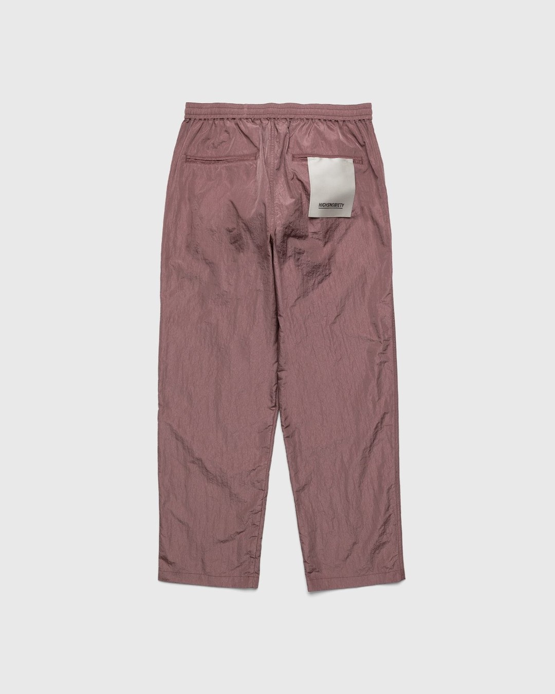 Highsnobiety – Crepe Nylon Elastic Pants Rose Gold - Pants - Pink - Image 2