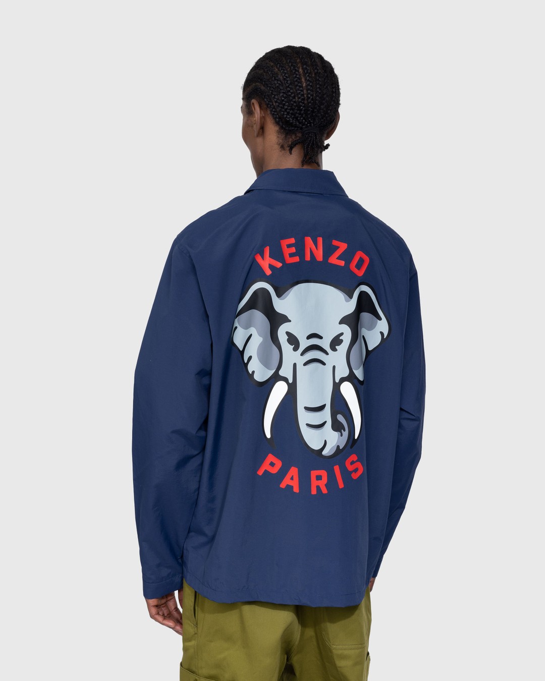 Kenzo – Elephant Coach Jacket Midnight Blue - Outerwear - Blue - Image 3