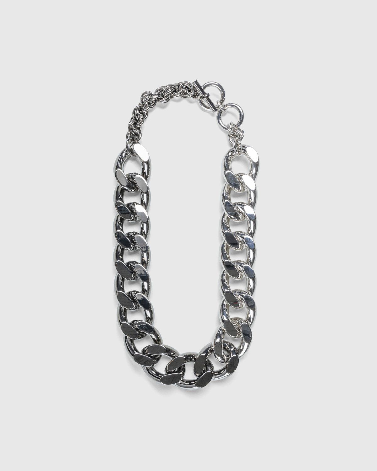 J.W. Anderson – Oversized Chain Necklace Silver Tone/Gunmetal - Jewelry - Silver - Image 1