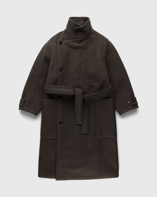 Lemaire – Wool Wrap Coat Green | Highsnobiety Shop