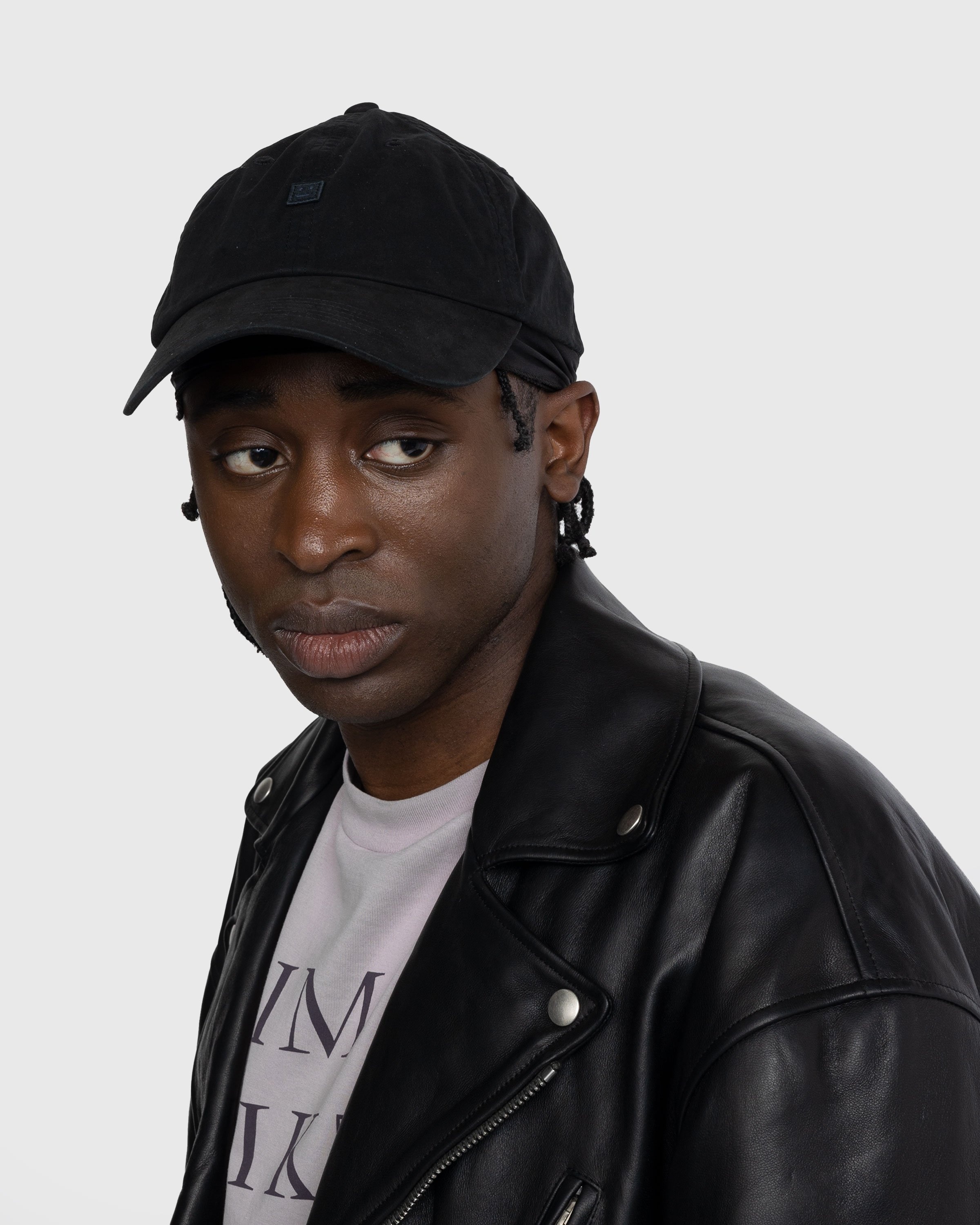 Acne Studios – Face Patch Baseball Cap Black - Hats - Black - Image 5