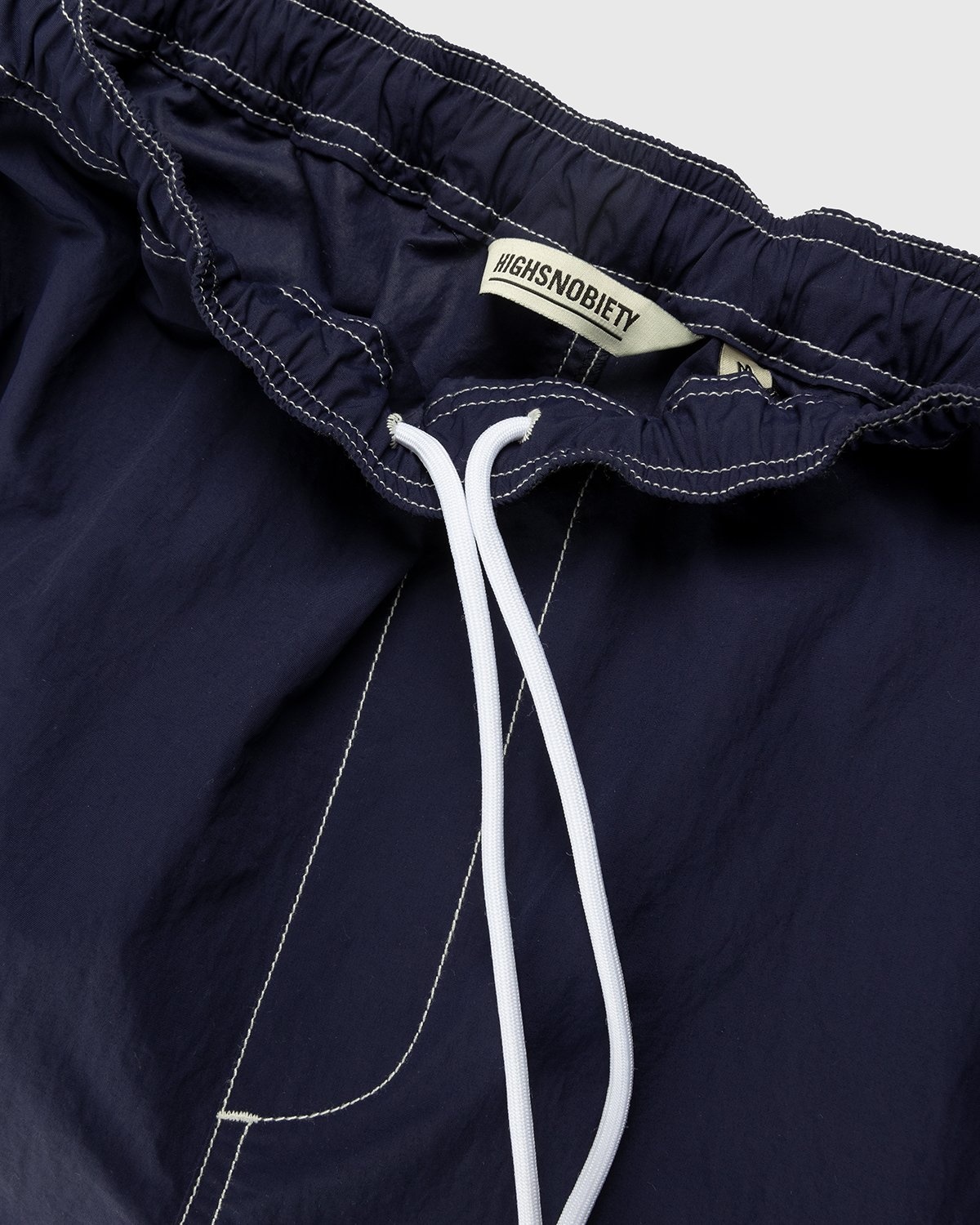 Highsnobiety – Contrast Brushed Nylon Elastic Pants Navy - Pants - Blue - Image 5