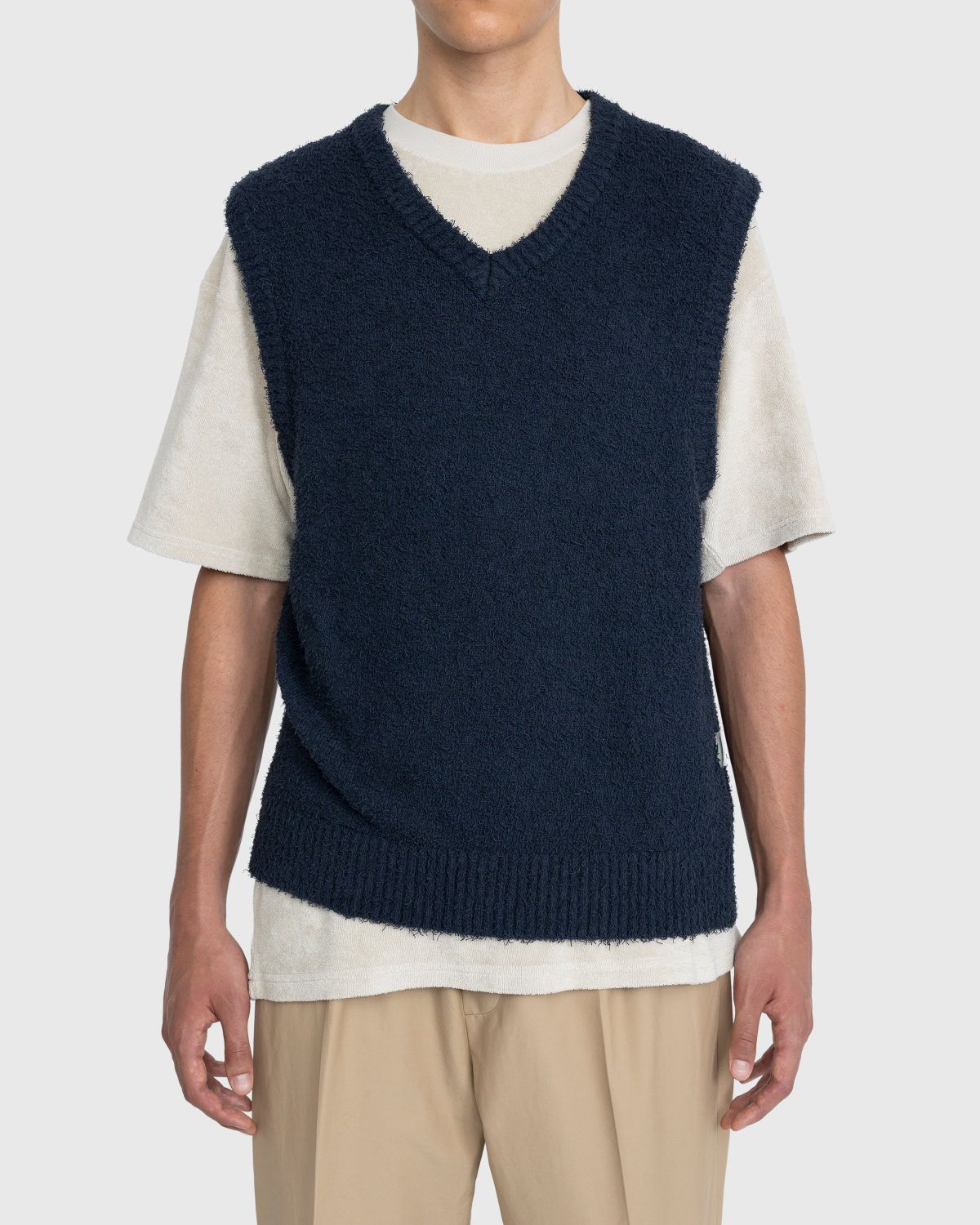 Highsnobiety – V-Neck Sweater Vest Black - Gilets - Black - Image 2
