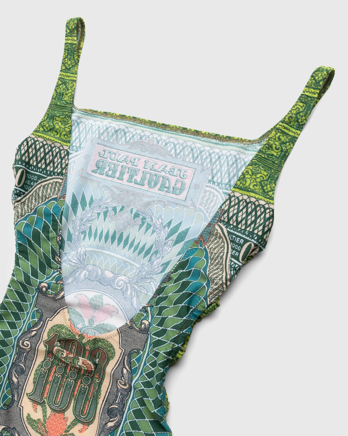 Jean Paul Gaultier – Banknote Swimsuit Multi - Swimwear - Green - Image 3