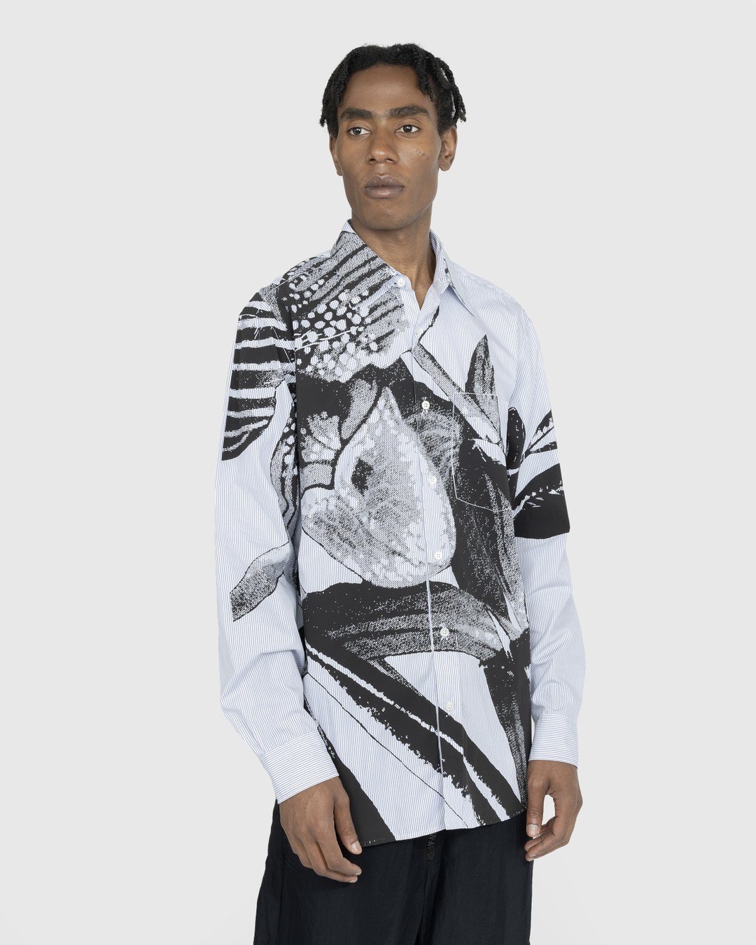 Dries van Noten – Cannon CS Shirt White - Shirts - Blue - Image 2