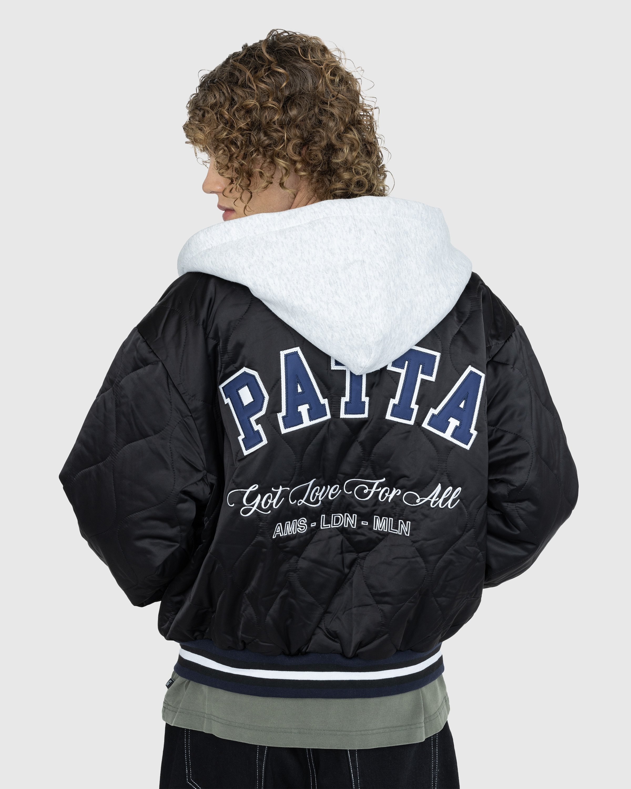 Patta – Hooded Bomber Jacket Black - Outerwear - Black - Image 3