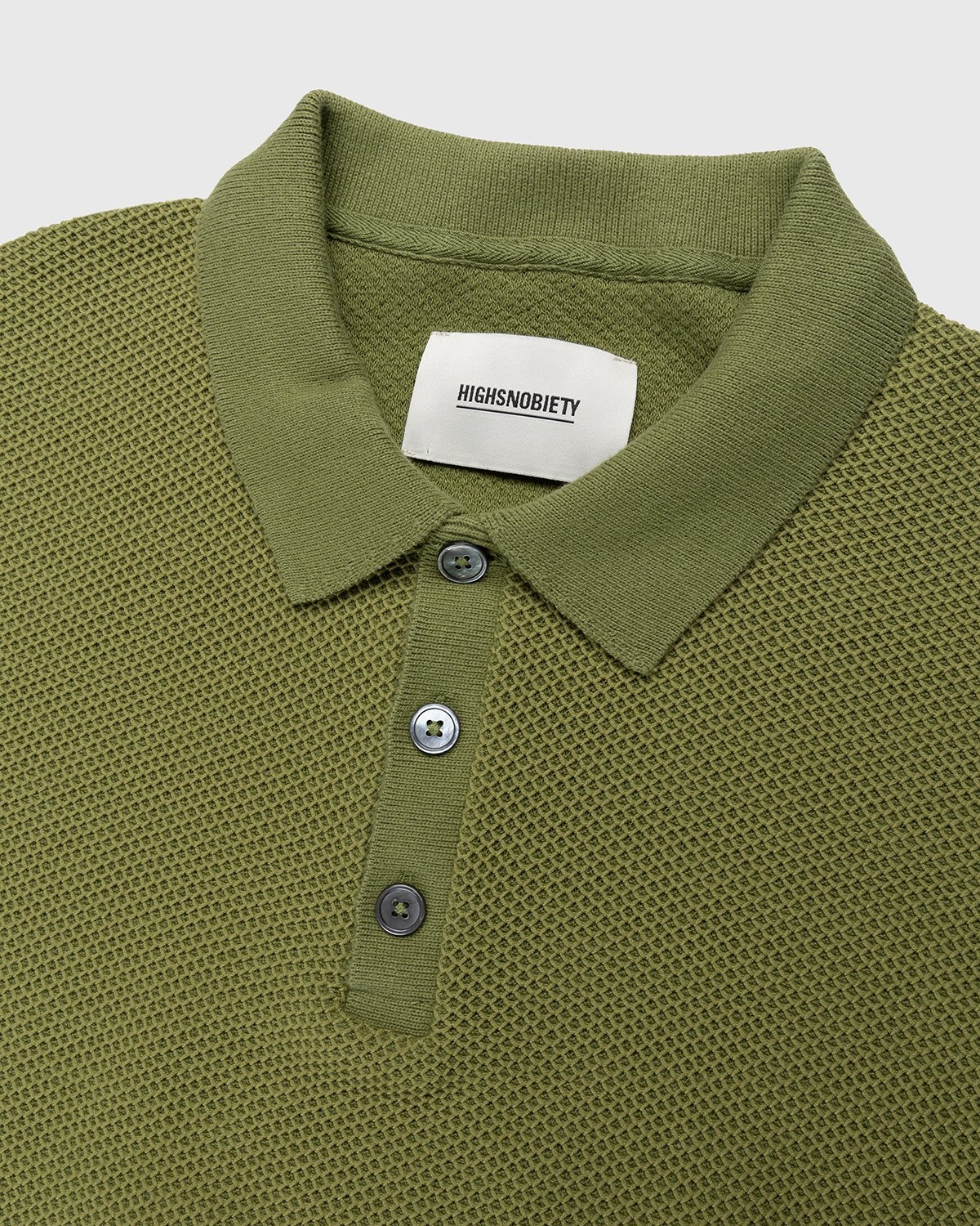 Highsnobiety – Knit Short-Sleeve Polo Green - Shirts - Green - Image 4