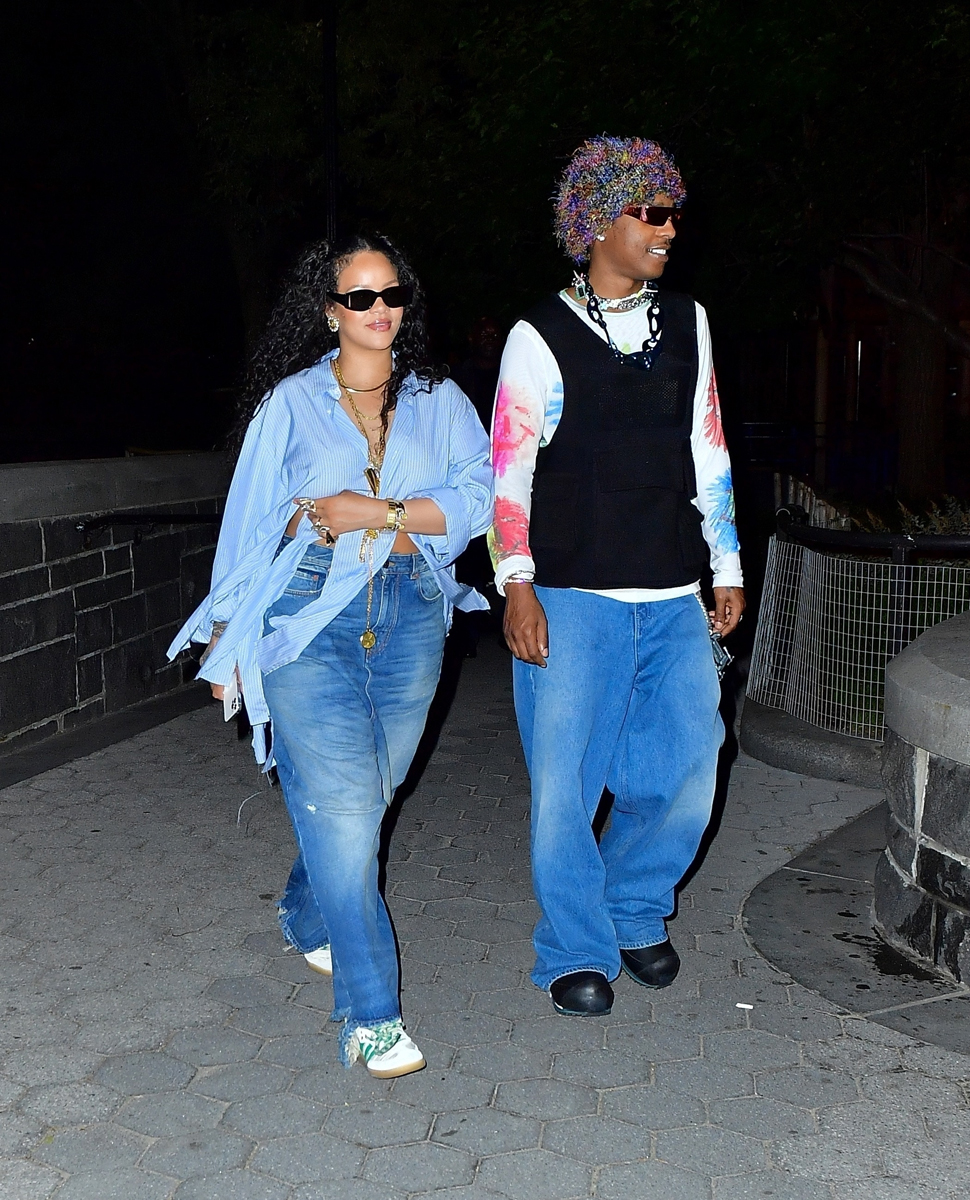 *EXCLUSIVE* Another 4 am round? Rihanna and ASAP Rocky enjoy a 4 am stroll through a park in NYC!
