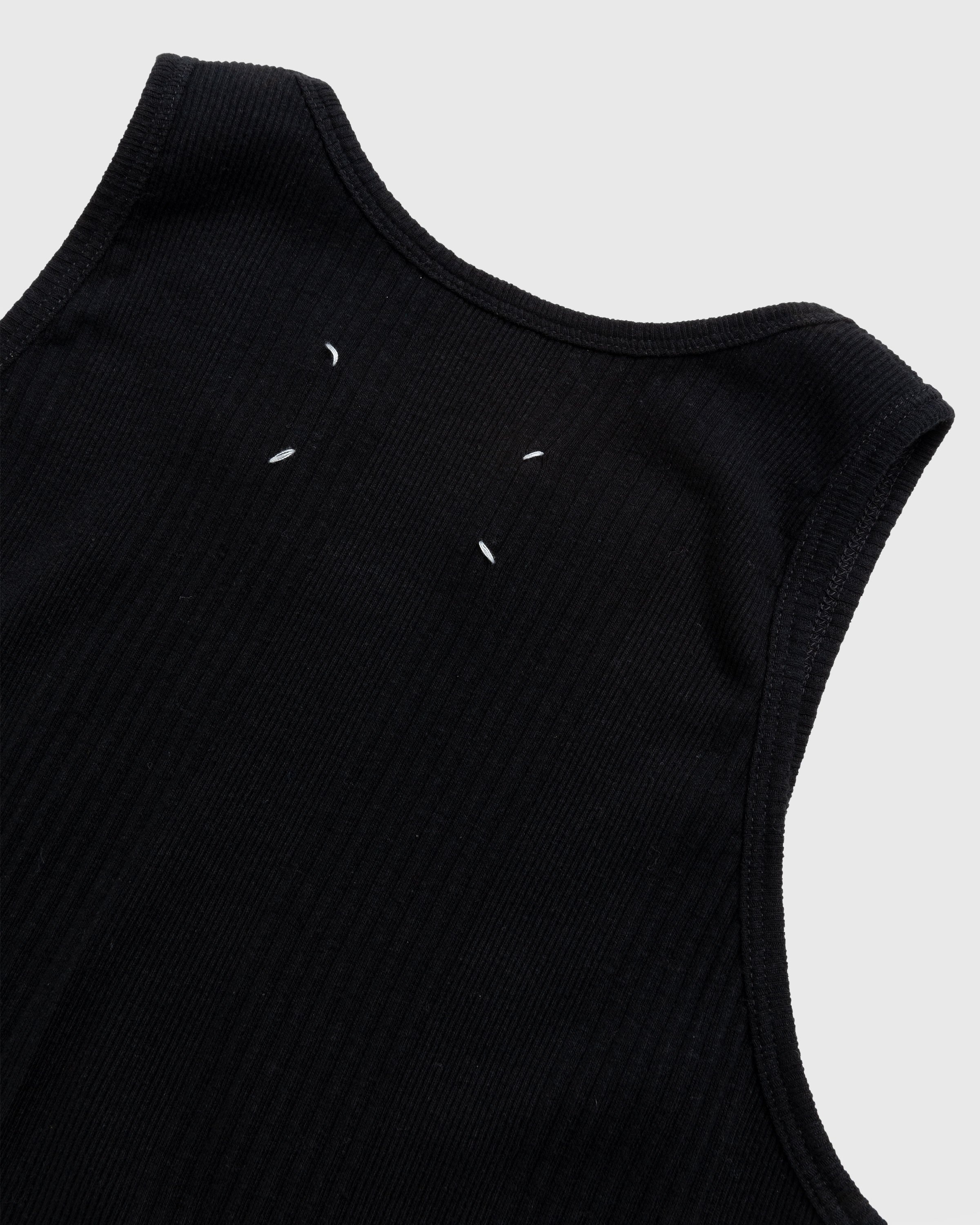 Maison Margiela – Rib Tank Top Black - Men Tops - Black - Image 3