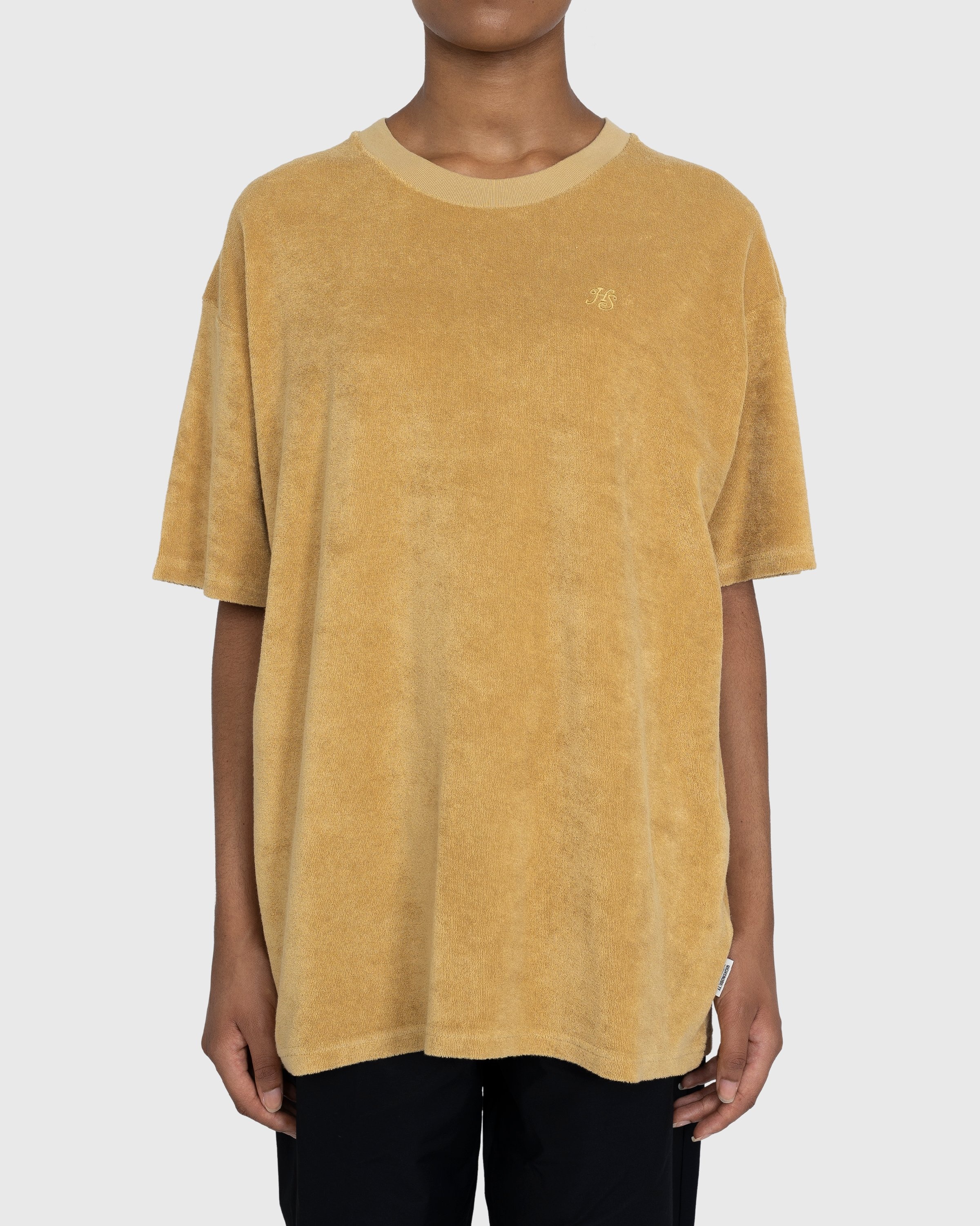 Highsnobiety – HS Logo Reverse Terry T-Shirt Brown - Tops - Brown - Image 2